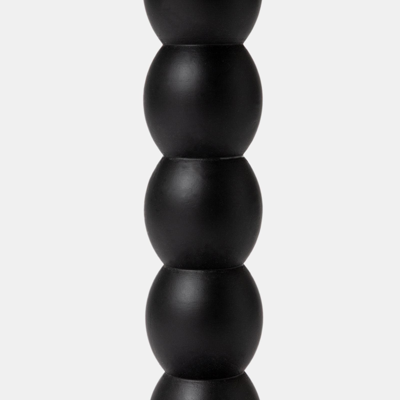 Tavolino rotondo 39 cm nero con modanature - Minek