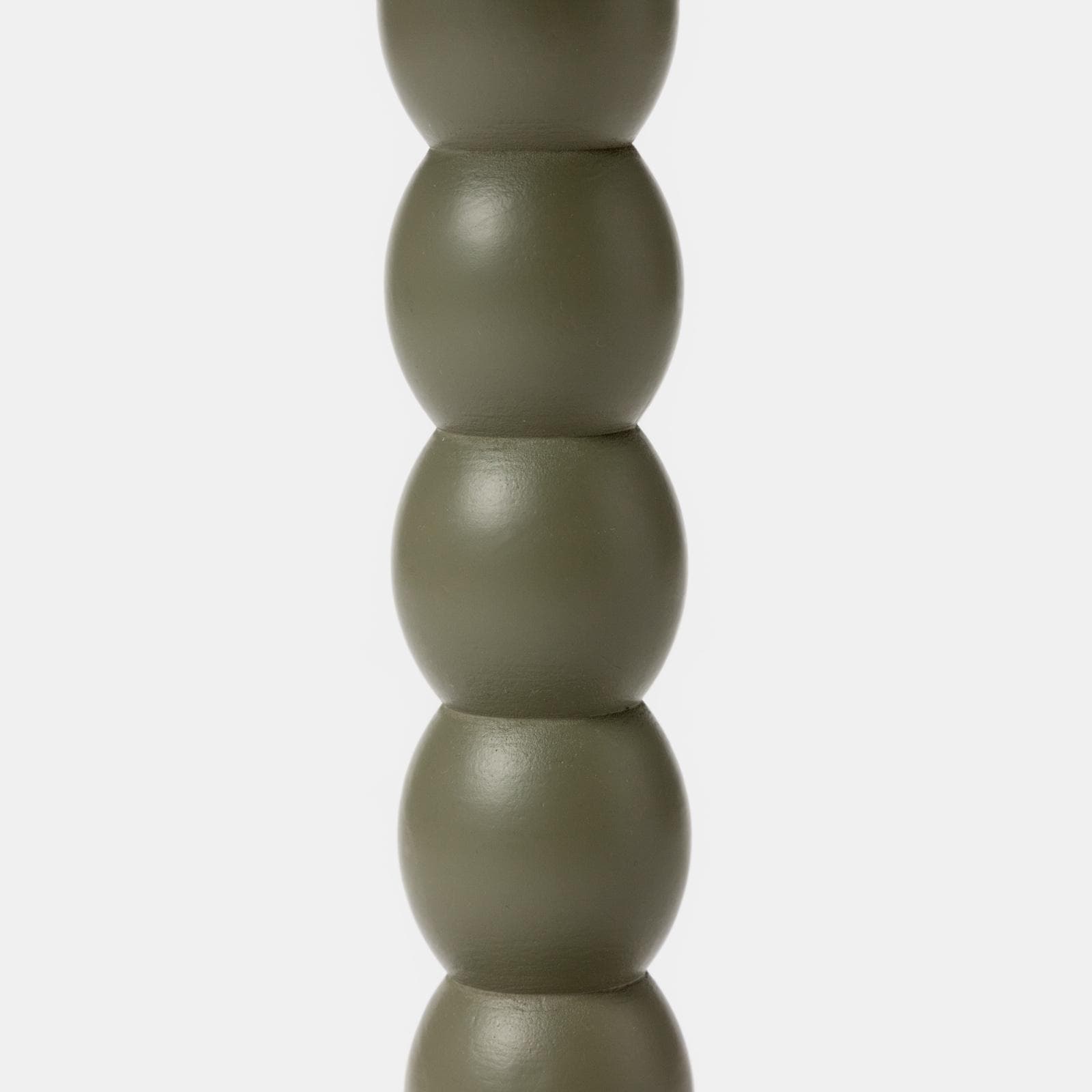 Tavolino rotondo 39 cm verde oliva con modanature - Minek