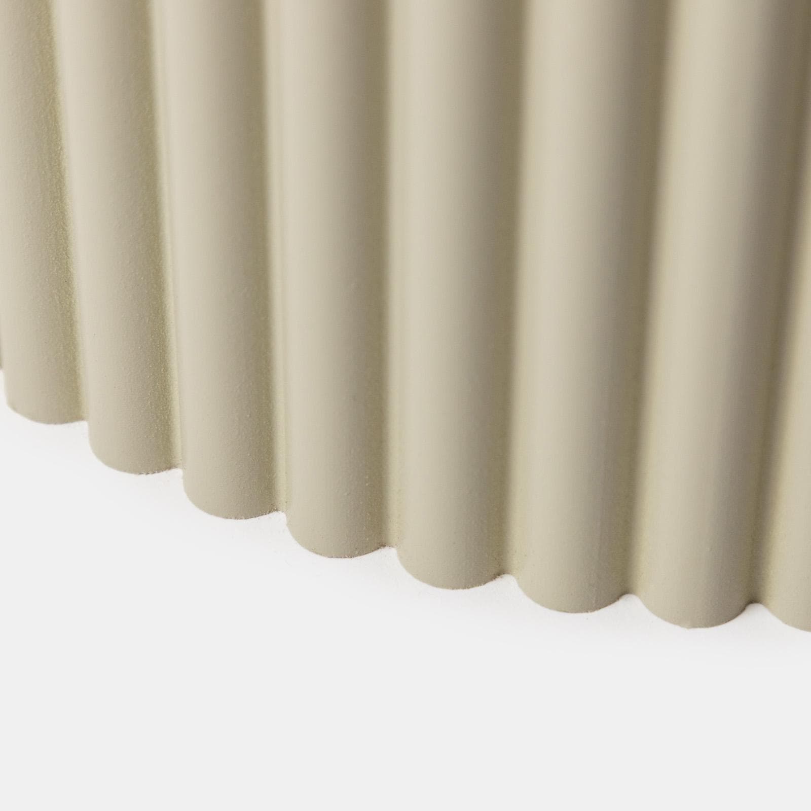 Tavolino rotondo 40 cm in legno cannettato beige - Doncaster