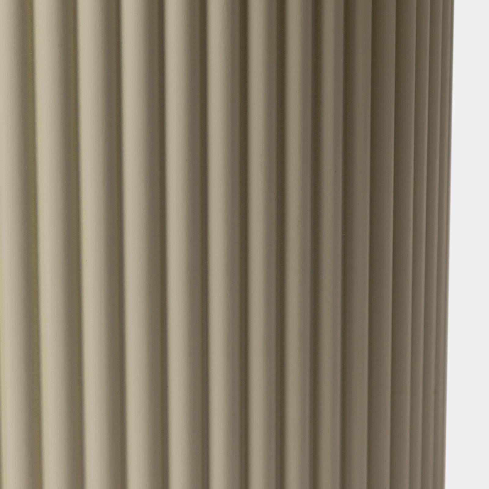 Tavolino rotondo 40 cm in legno cannettato beige - Doncaster