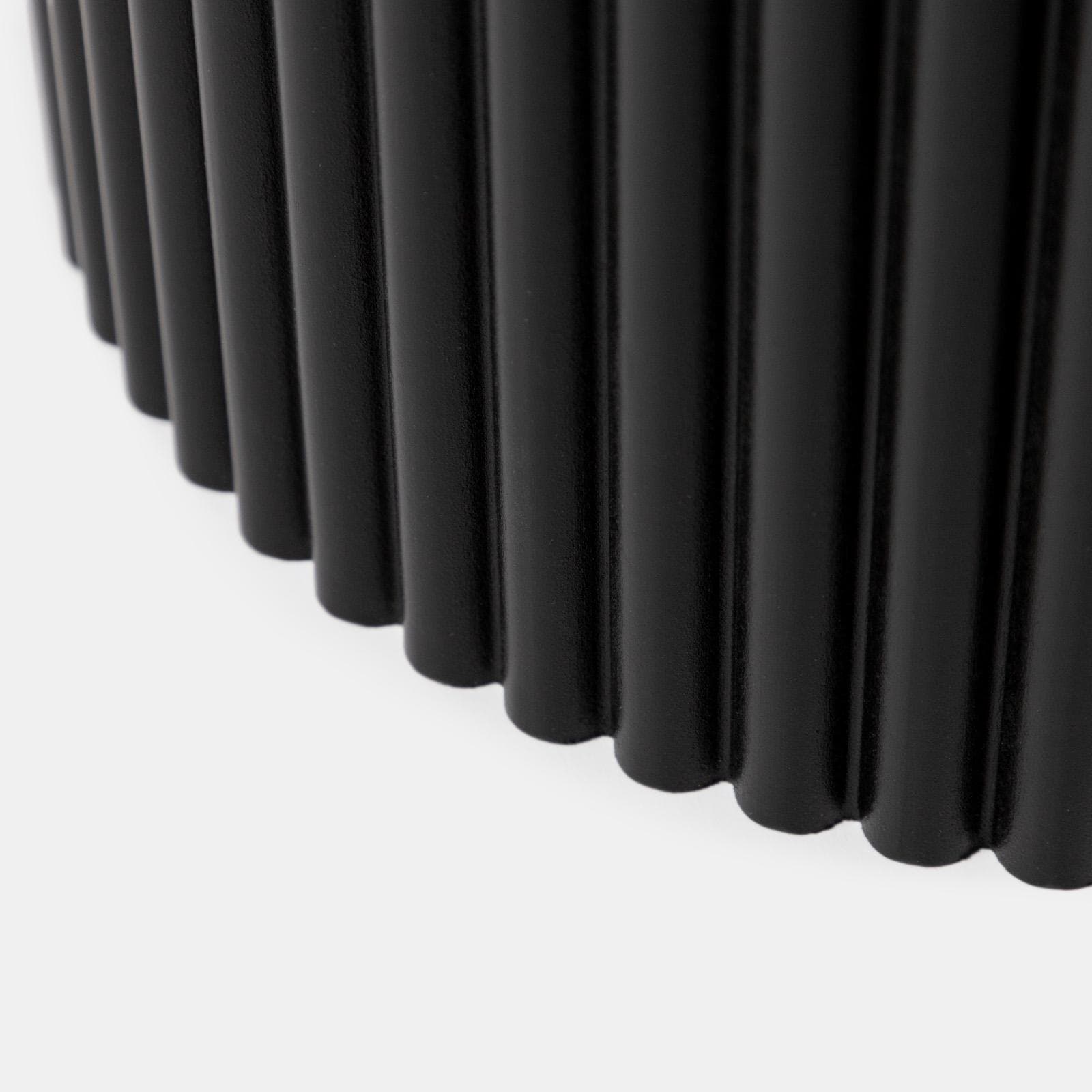 Tavolino rotondo 40 cm in legno cannettato nero - Doncaster