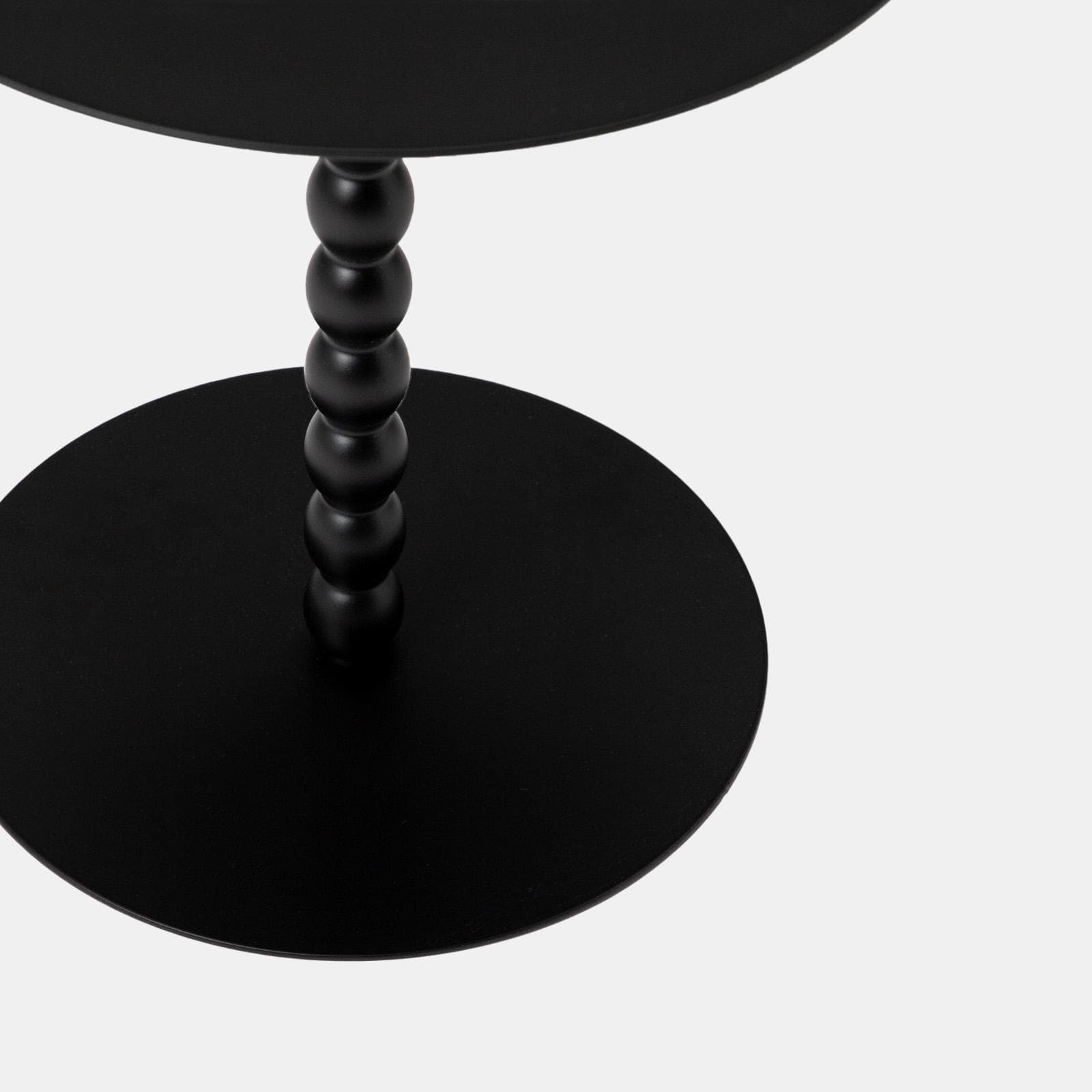 Tavolino rotondo 40 cm in metallo nero - Epius