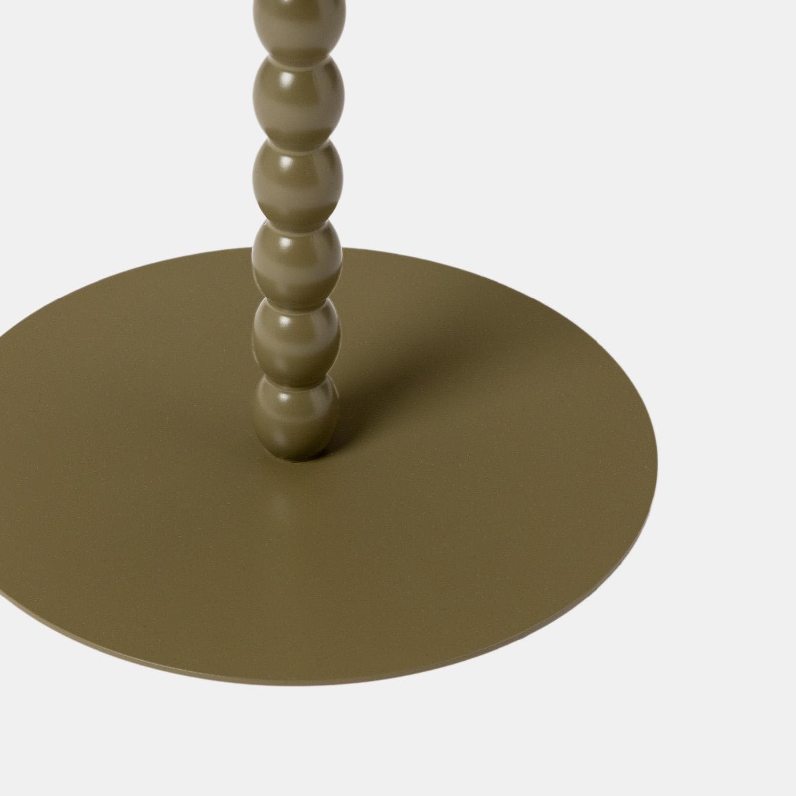 Tavolino rotondo 40 cm in metallo verde oliva - Epius