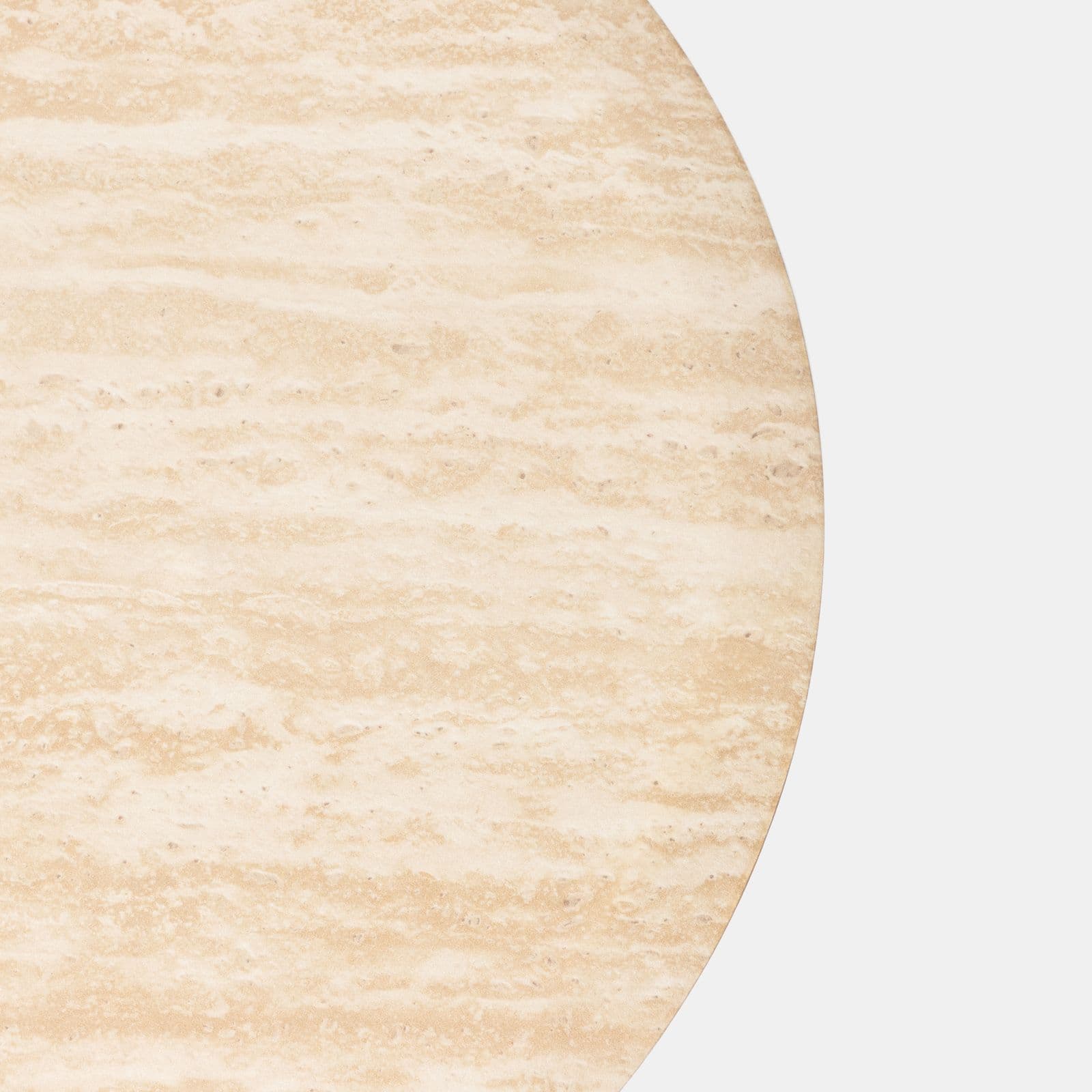 Tavolino rotondo 40x53h cm effetto travertino beige - Marvel