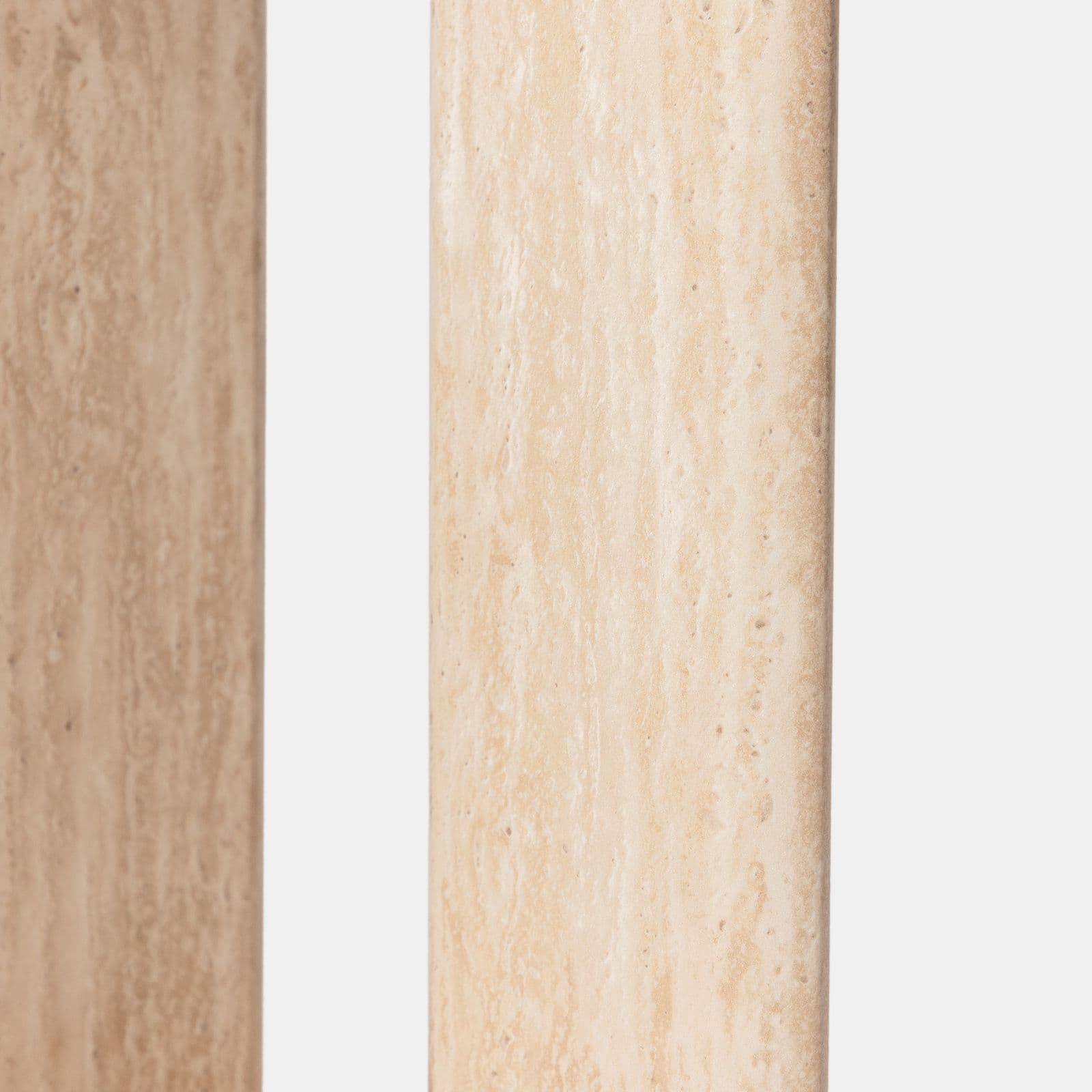 Tavolino rotondo 40x53h cm effetto travertino beige - Marvel