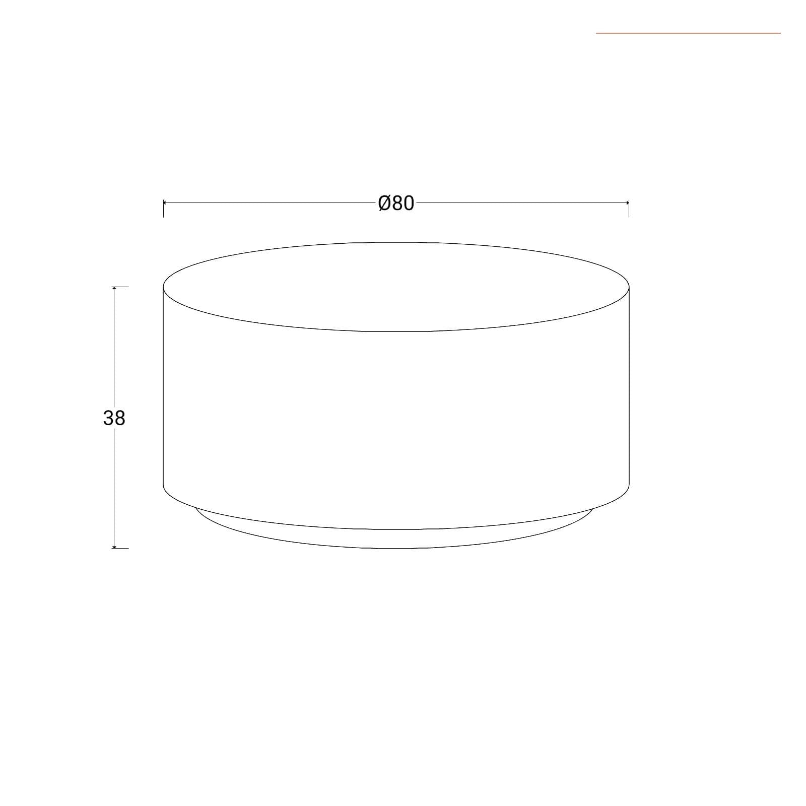 Tavolino rotondo 80 cm effetto rovere - Biassy