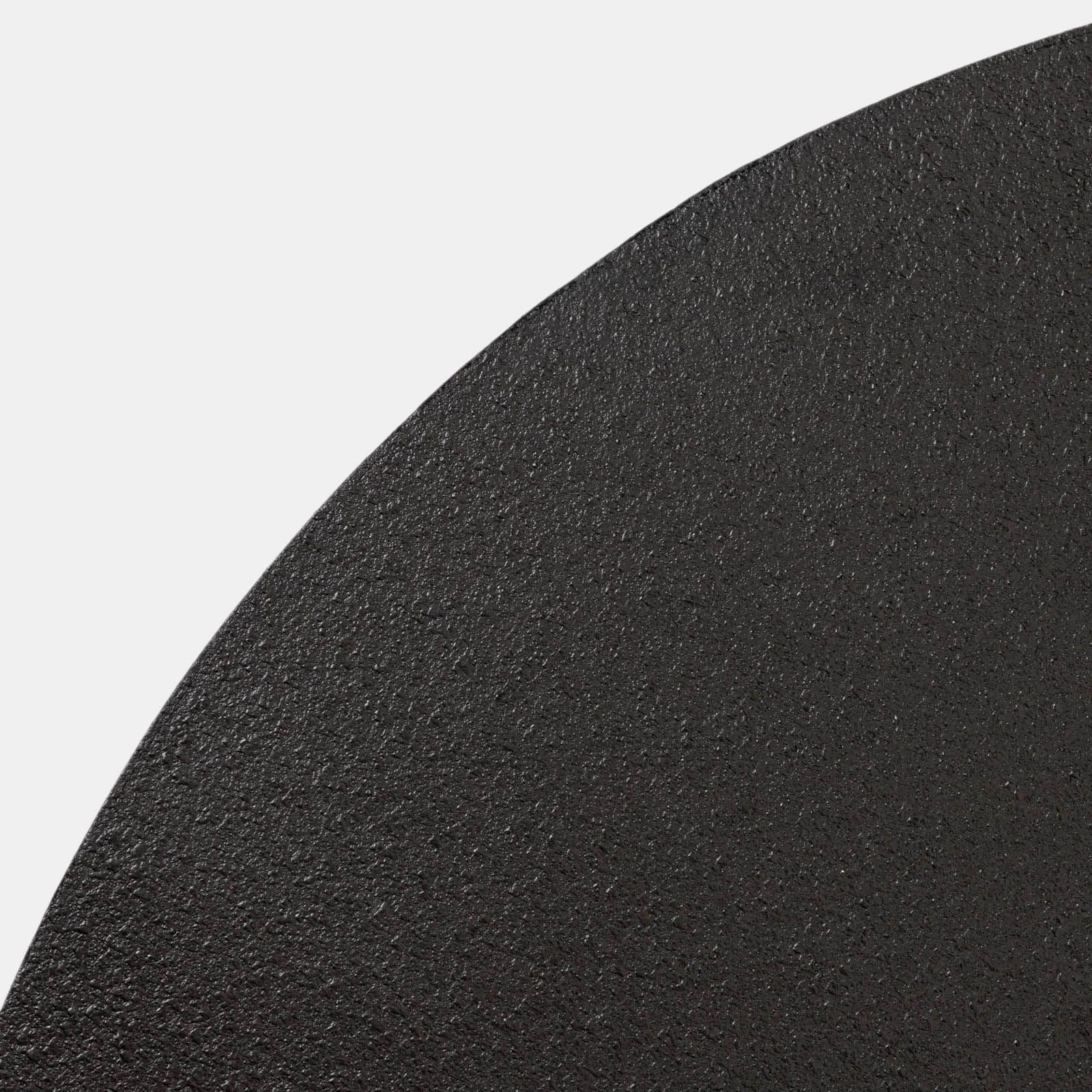 Tavolino rotondo 80x40h cm nero effetto pietra - Benson
