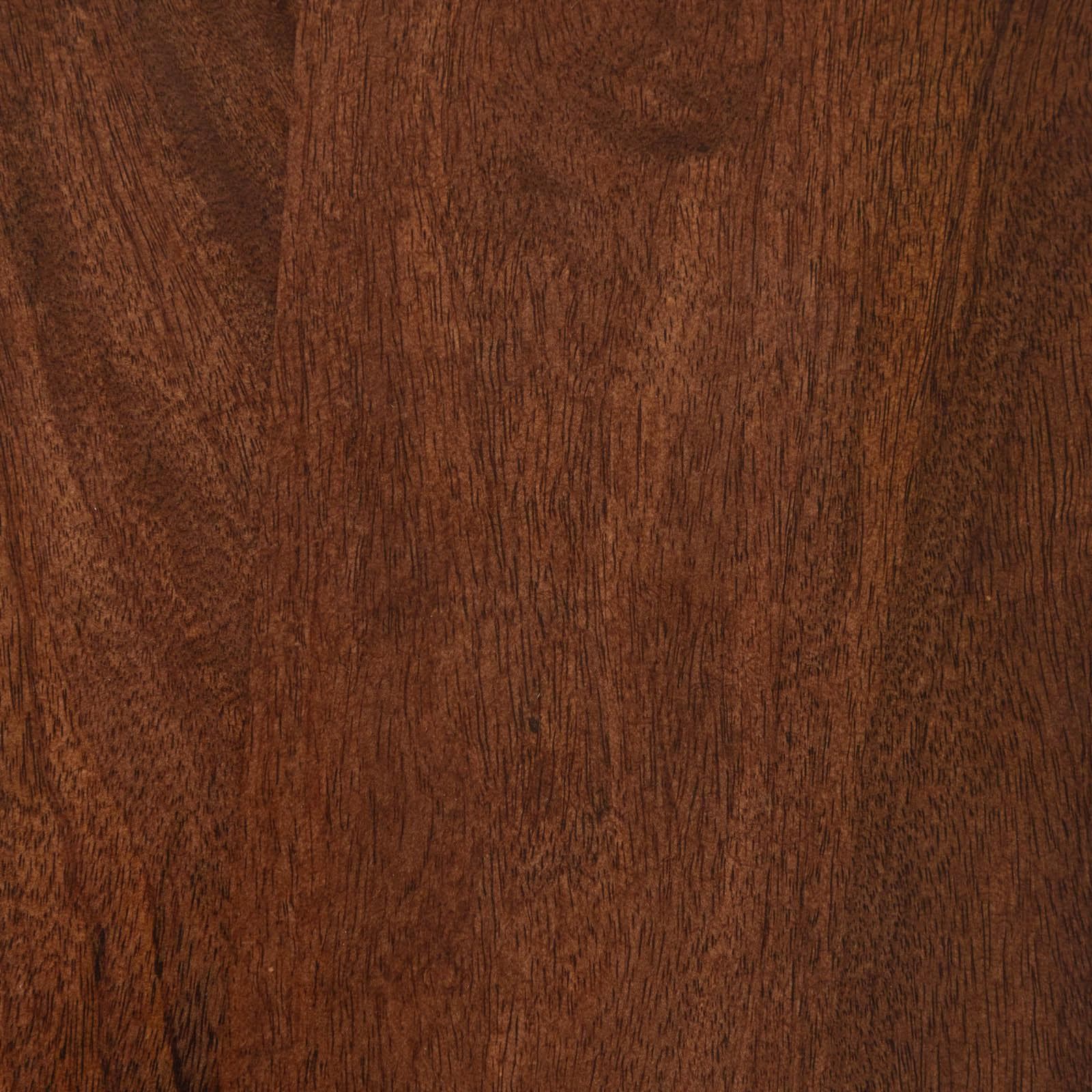 Tavolino rotondo 70 cm in legno di mango effetto noce e metallo - Redondo