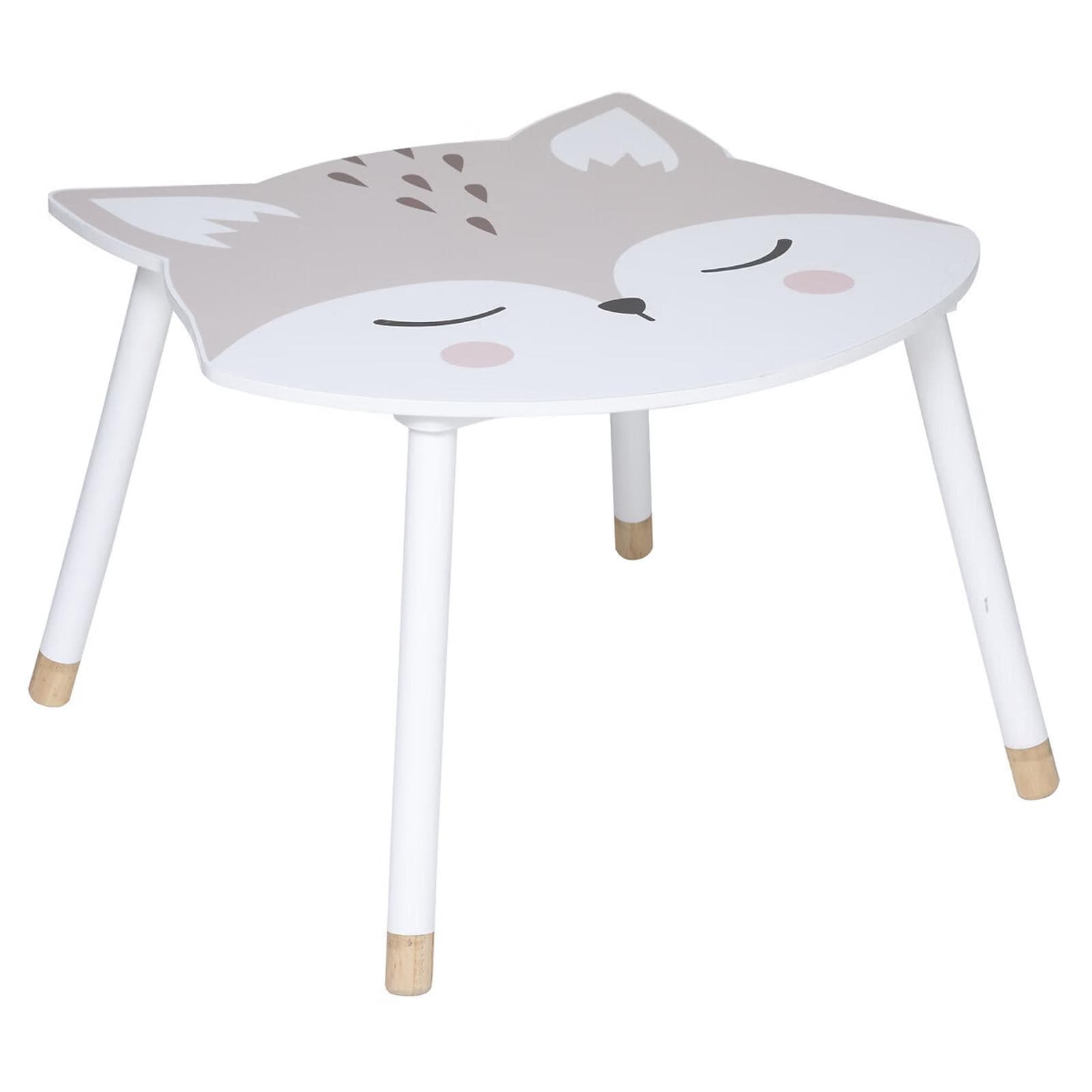 Tavolino volpe per bambini 62x43h cm in legno - Leery