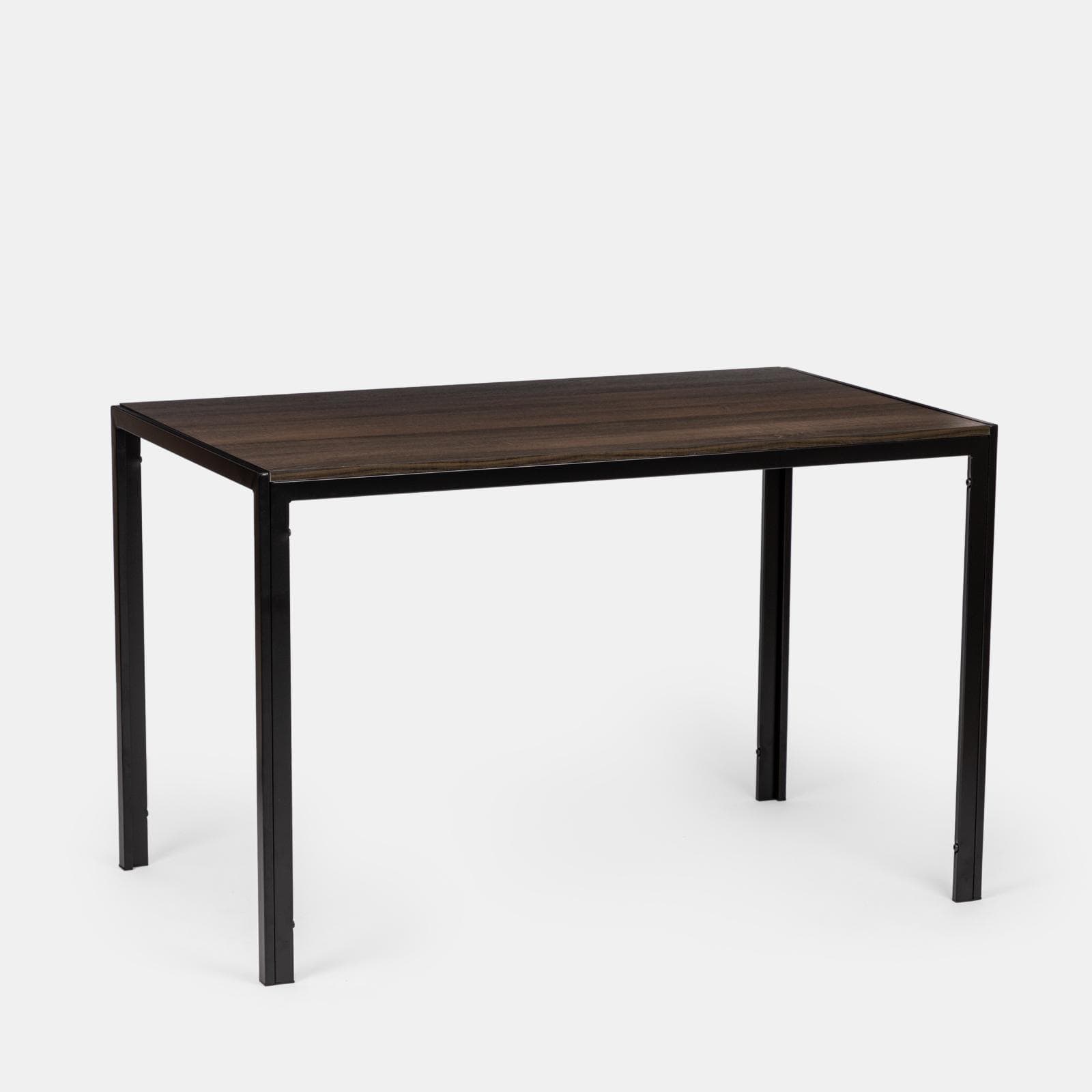 Tavolo da pranzo 120x70 cm con top rovere scuro e gambe in metallo - Veredo
