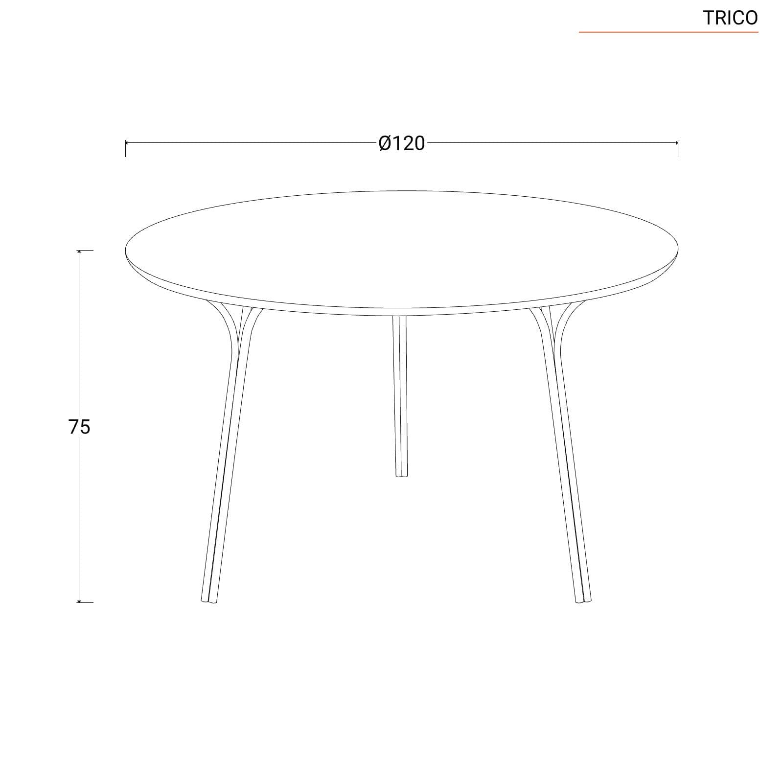 Tavolo da pranzo rotondo 120 cm effetto rovere e gambe in metallo nero - Trico