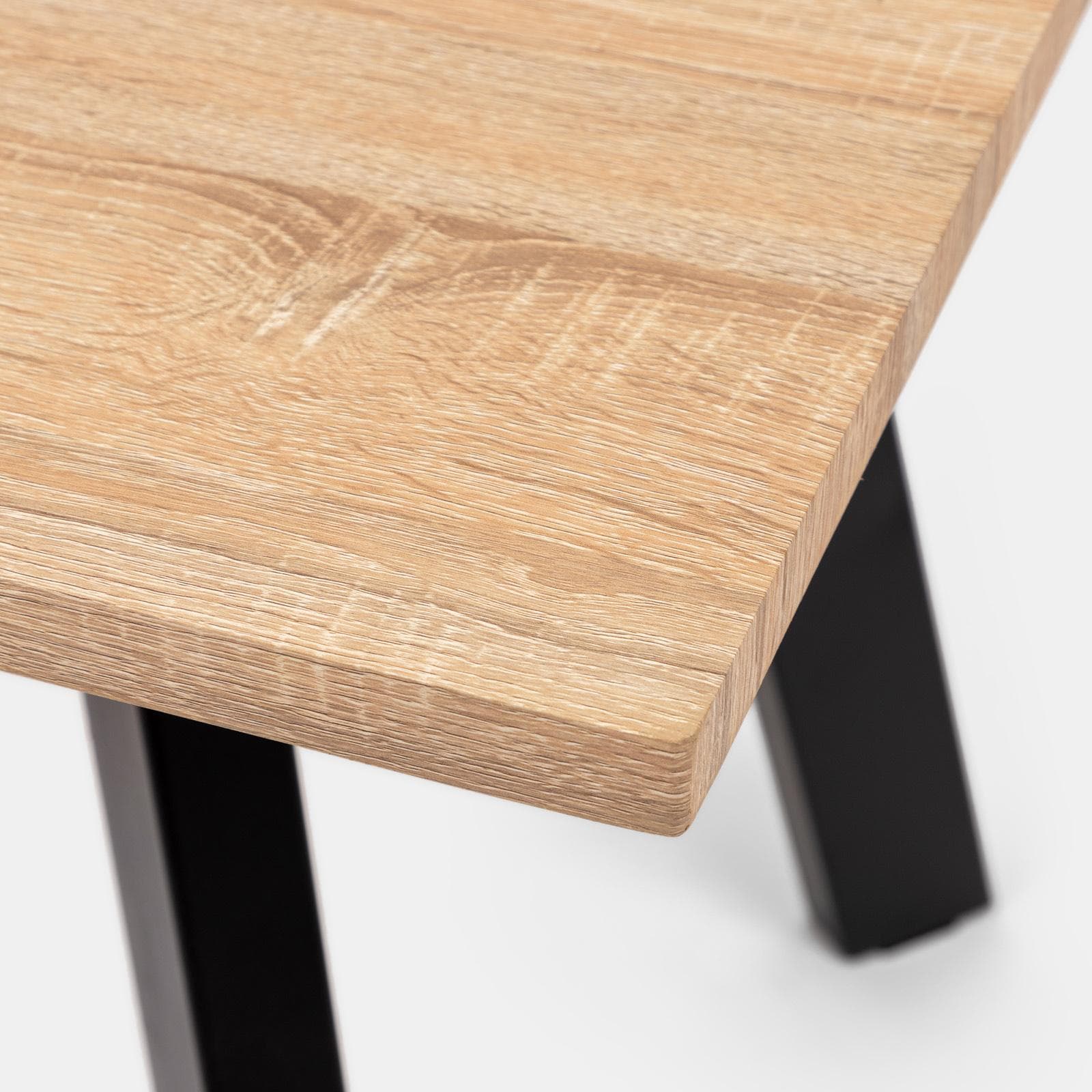 Tavolo 140x80 cm con piano in legno e gambe in metallo - Pavilion