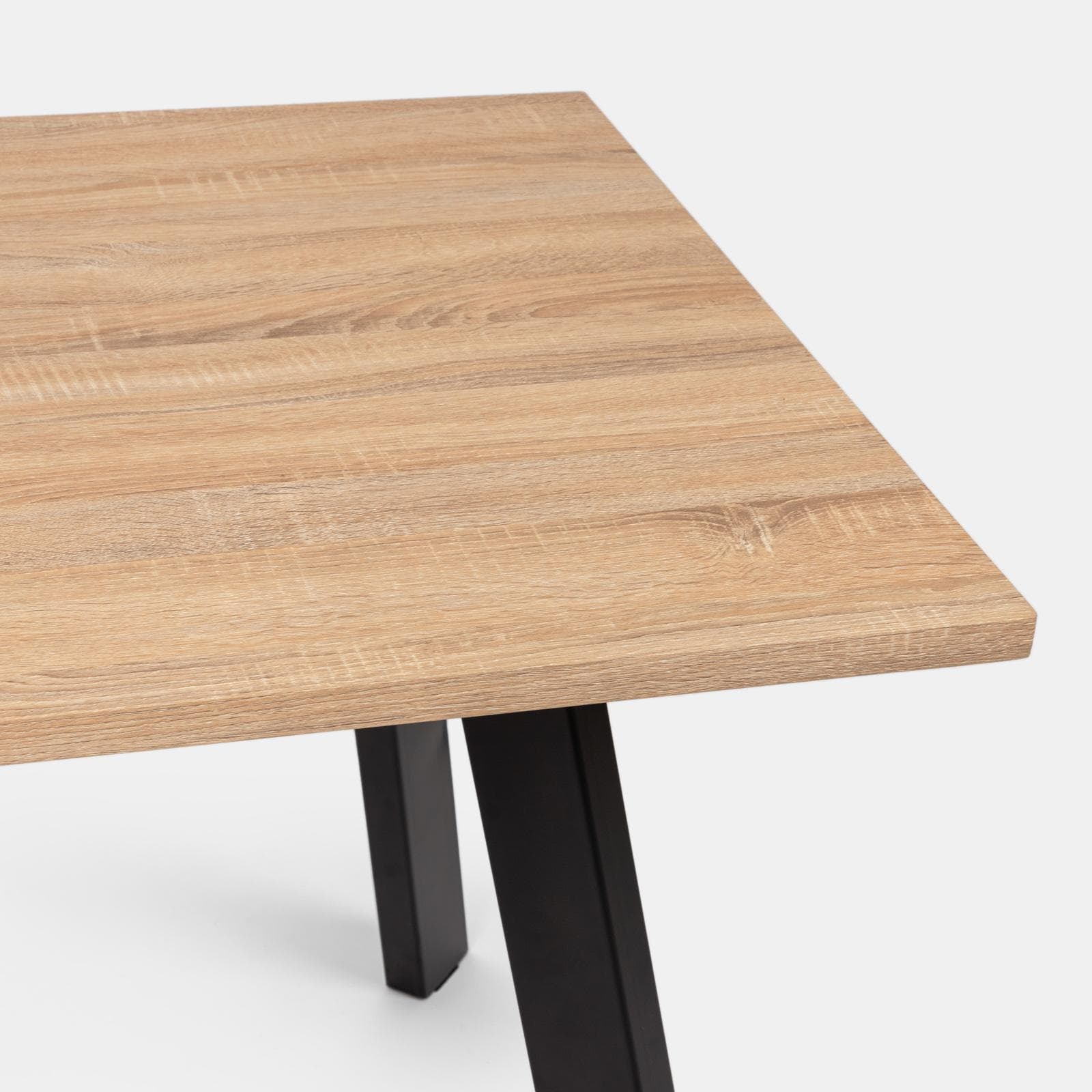 Tavolo 140x80 cm con piano in legno e gambe in metallo - Pavilion