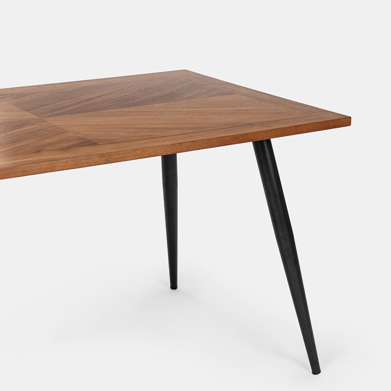 Tavolo 140x80 cm in legno rovere con gambe nere - Faison