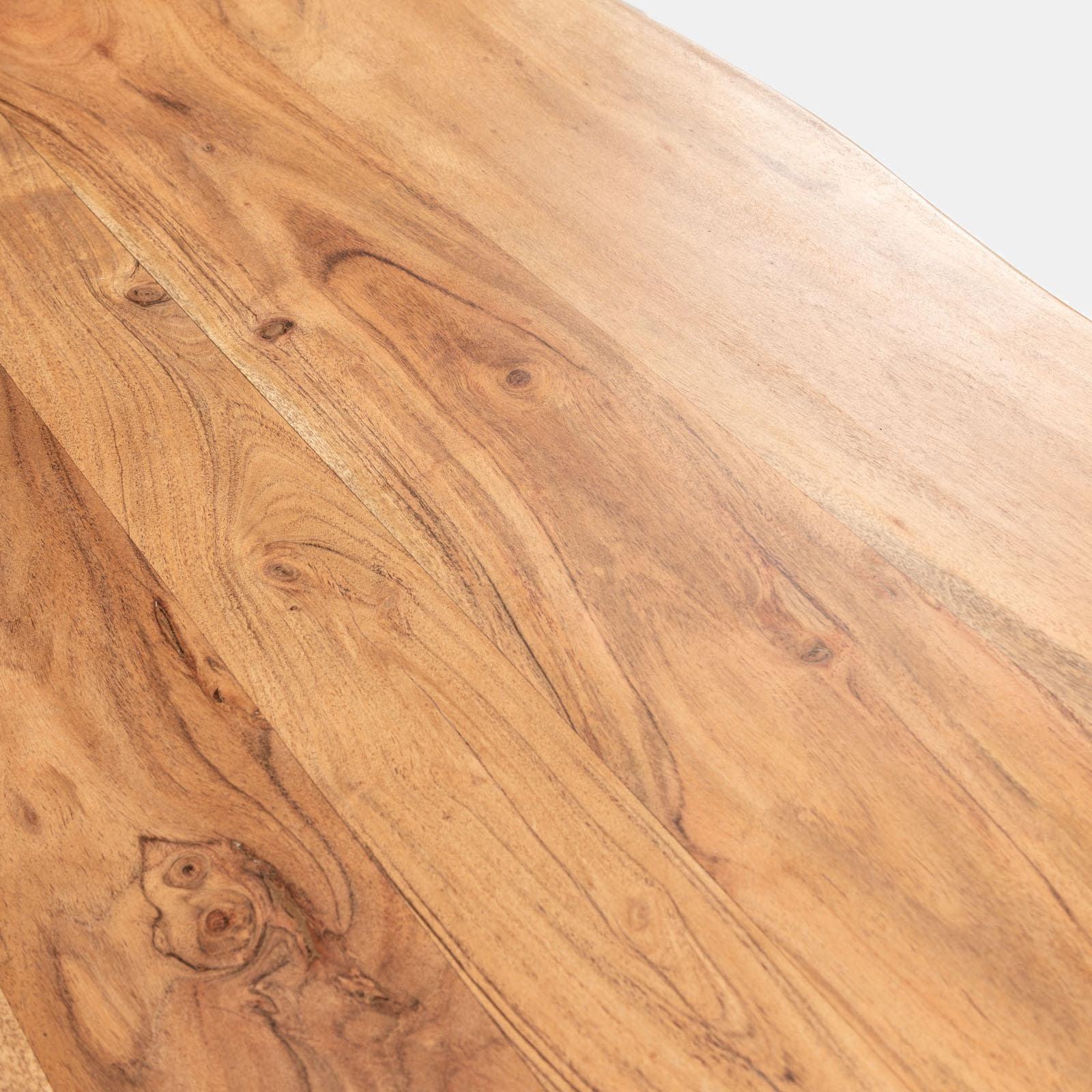 Tavolo 180x90 cm in legno di acacia 26 mm e gambe a croce in matello nero - Freia Stone