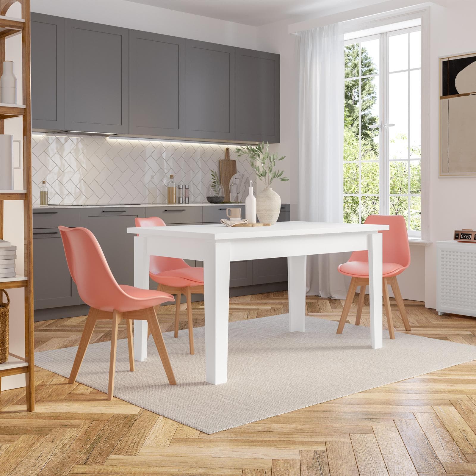 Tavolo allungabile 140-190x80 cm bianco - Amigo