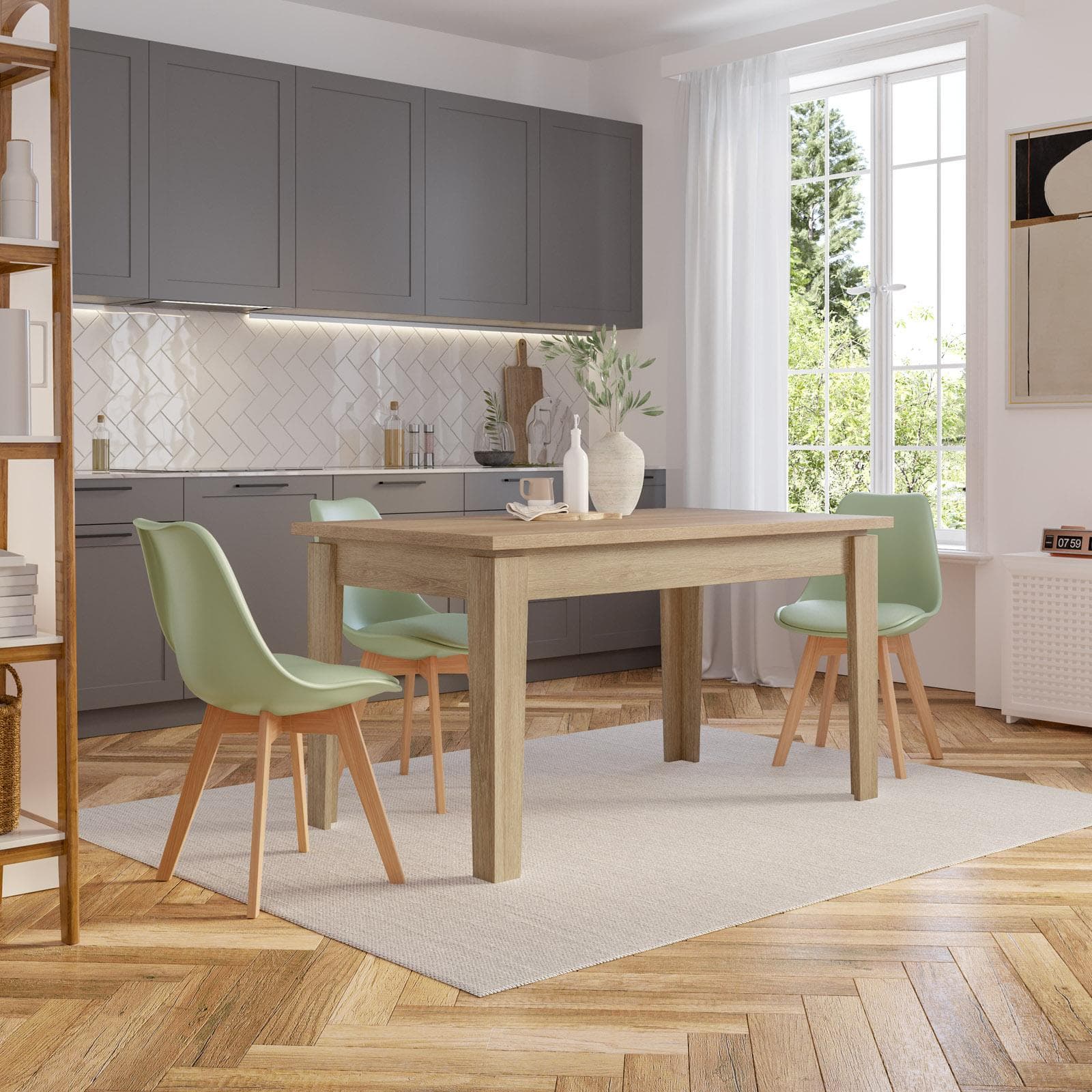 Tavolo allungabile 140-190x80 cm rovere - Amigo