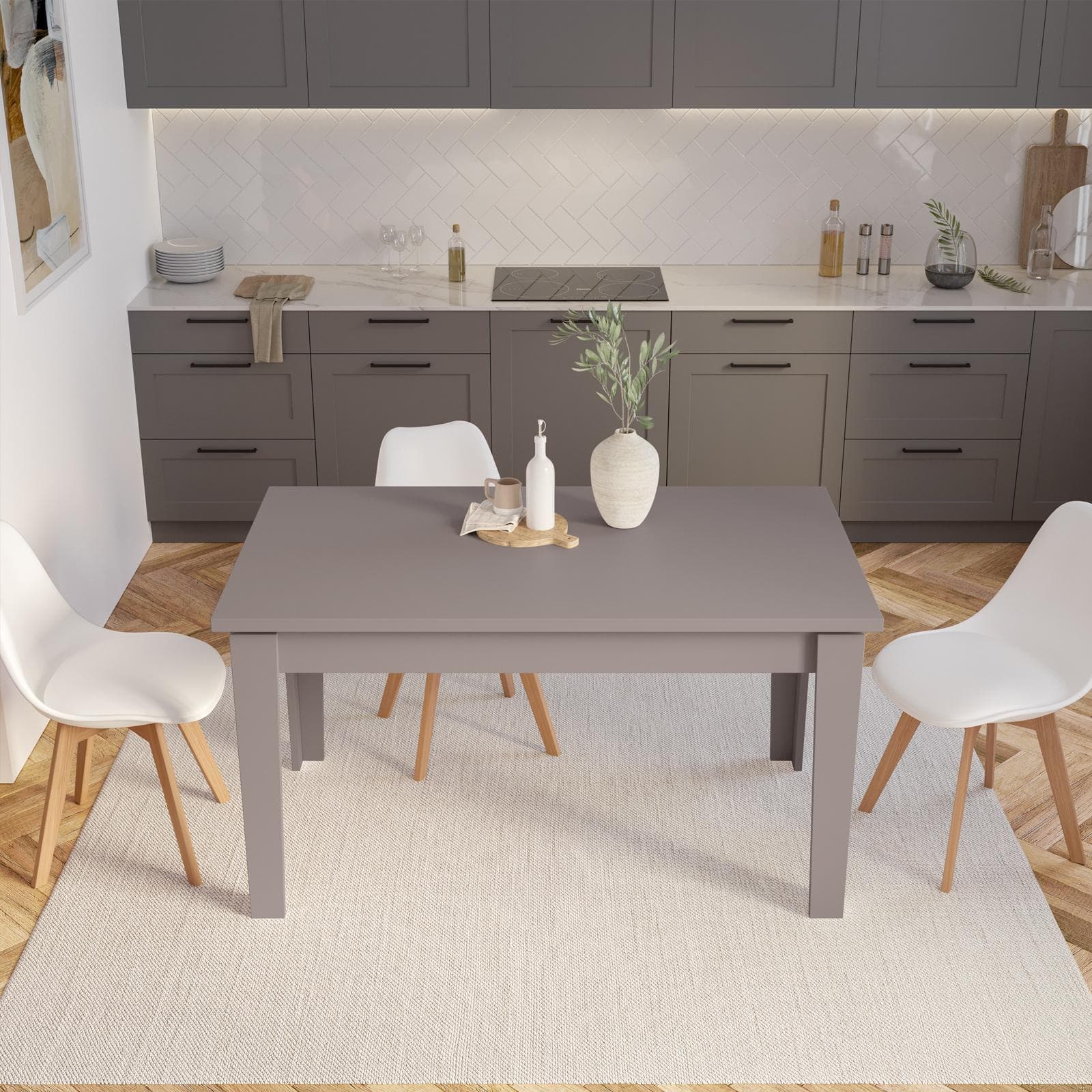 Tavolo allungabile 140-190x80 cm tortora - Amigo