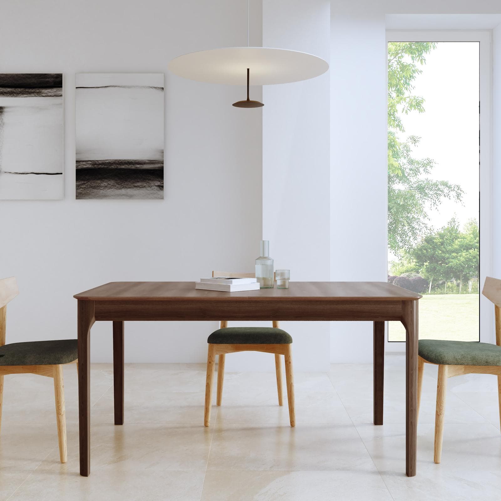 Tavolo allungabile 150-195x90 cm effetto noce chester - Thtam