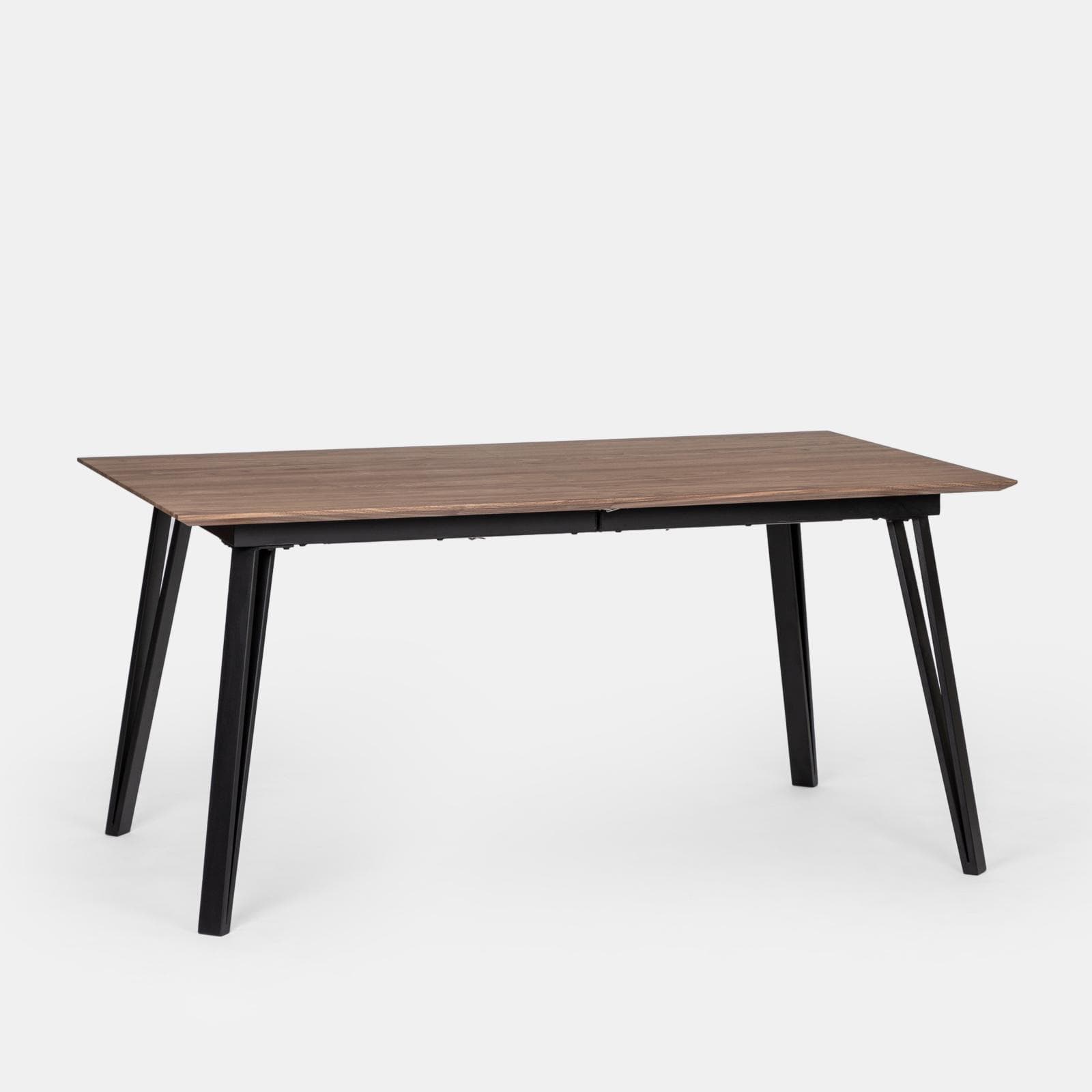 Tavolo allungabile 160-200x90 cm in effetto rovere quercia e gambe in metallo nero - Manty