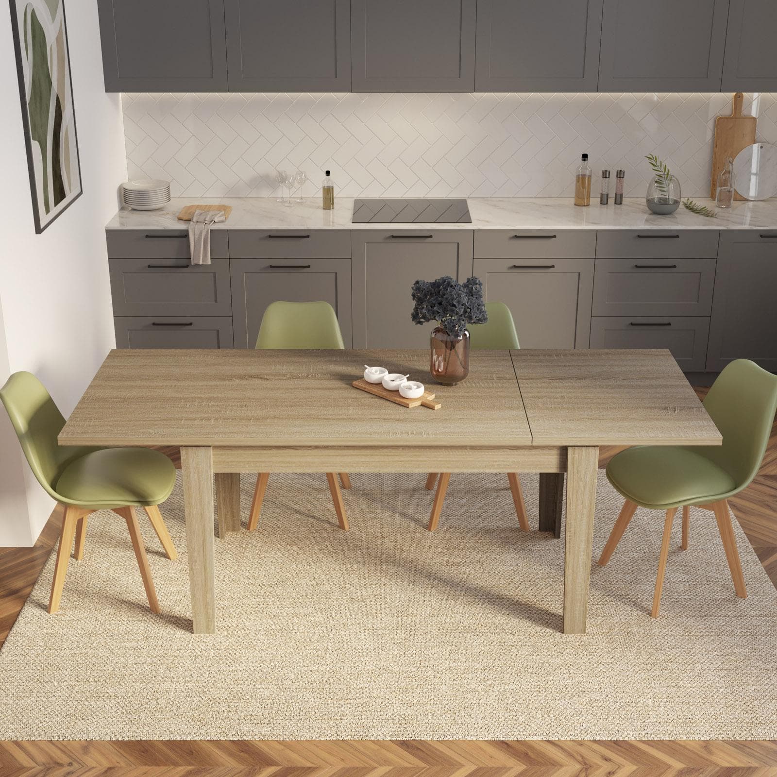 Tavolo allungabile 160-210x80 cm rovere - Amigo