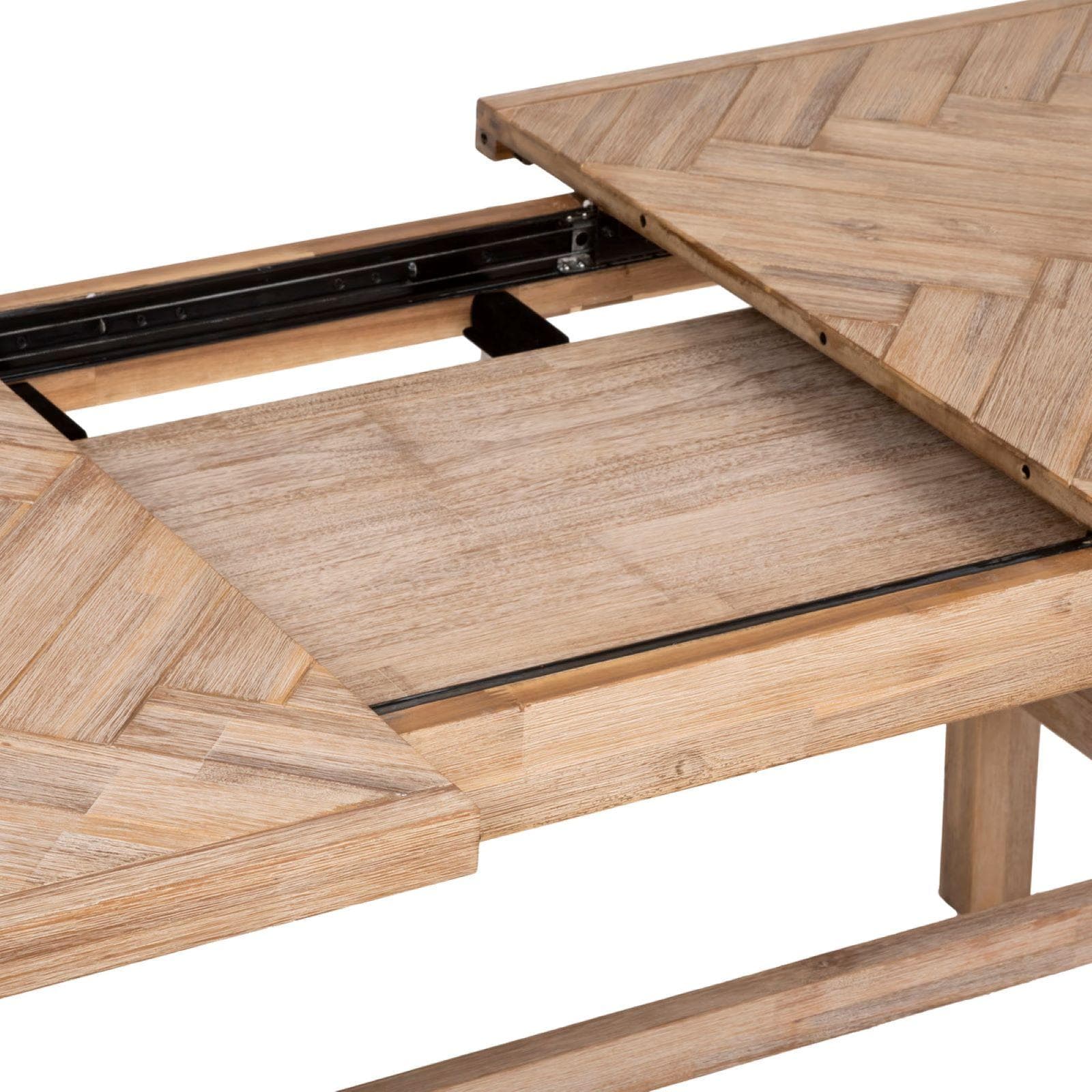 Tavolo allungabile 180-220x90 in legno di acacia parquet - Arianne