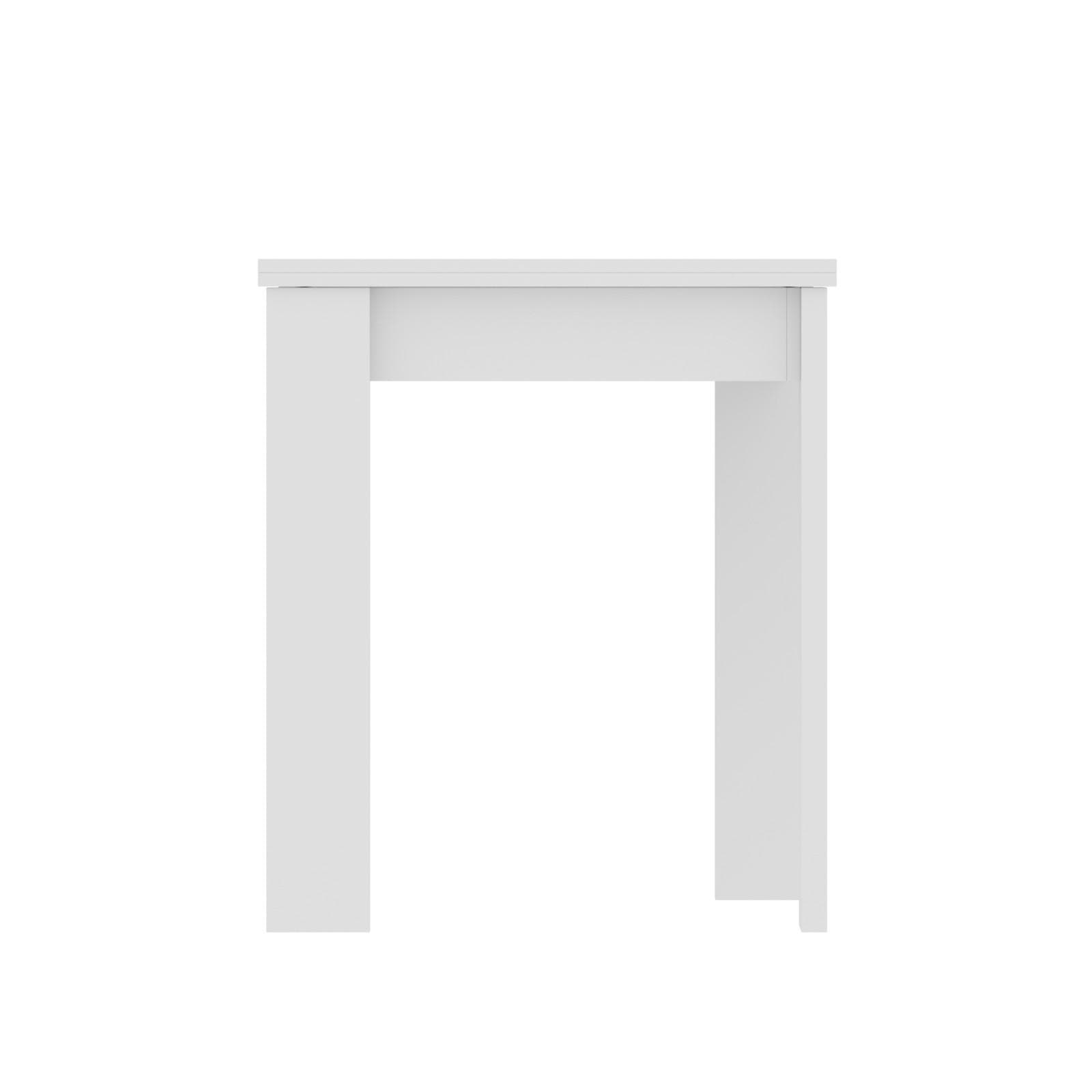 Tavolo allungabile 67-134x67 cm in legno bianco - Baki