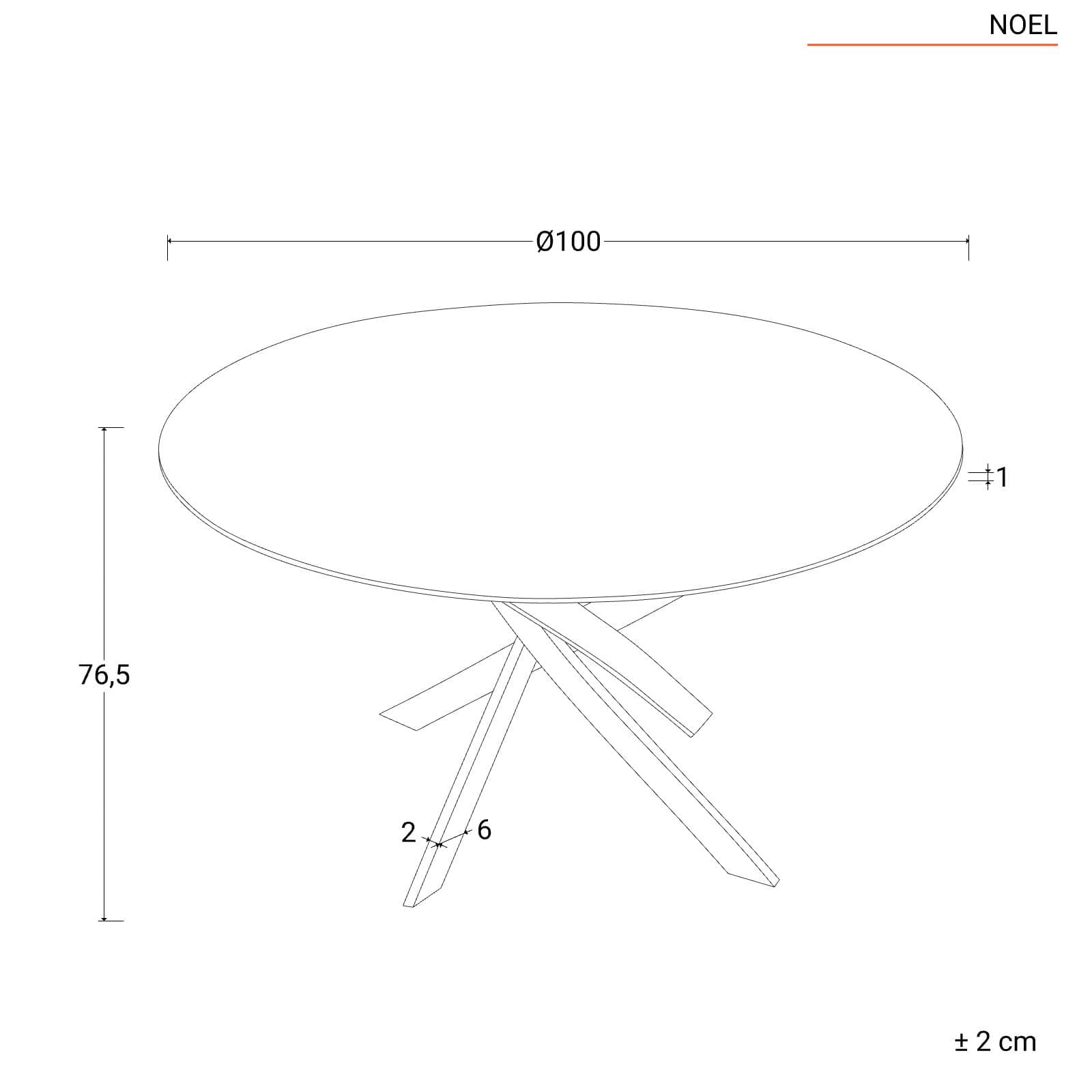 Tavolo da pranzo rotondo cm piano in vetro effetto marmo nero 10 mm e gambe incrociate oro - Noel