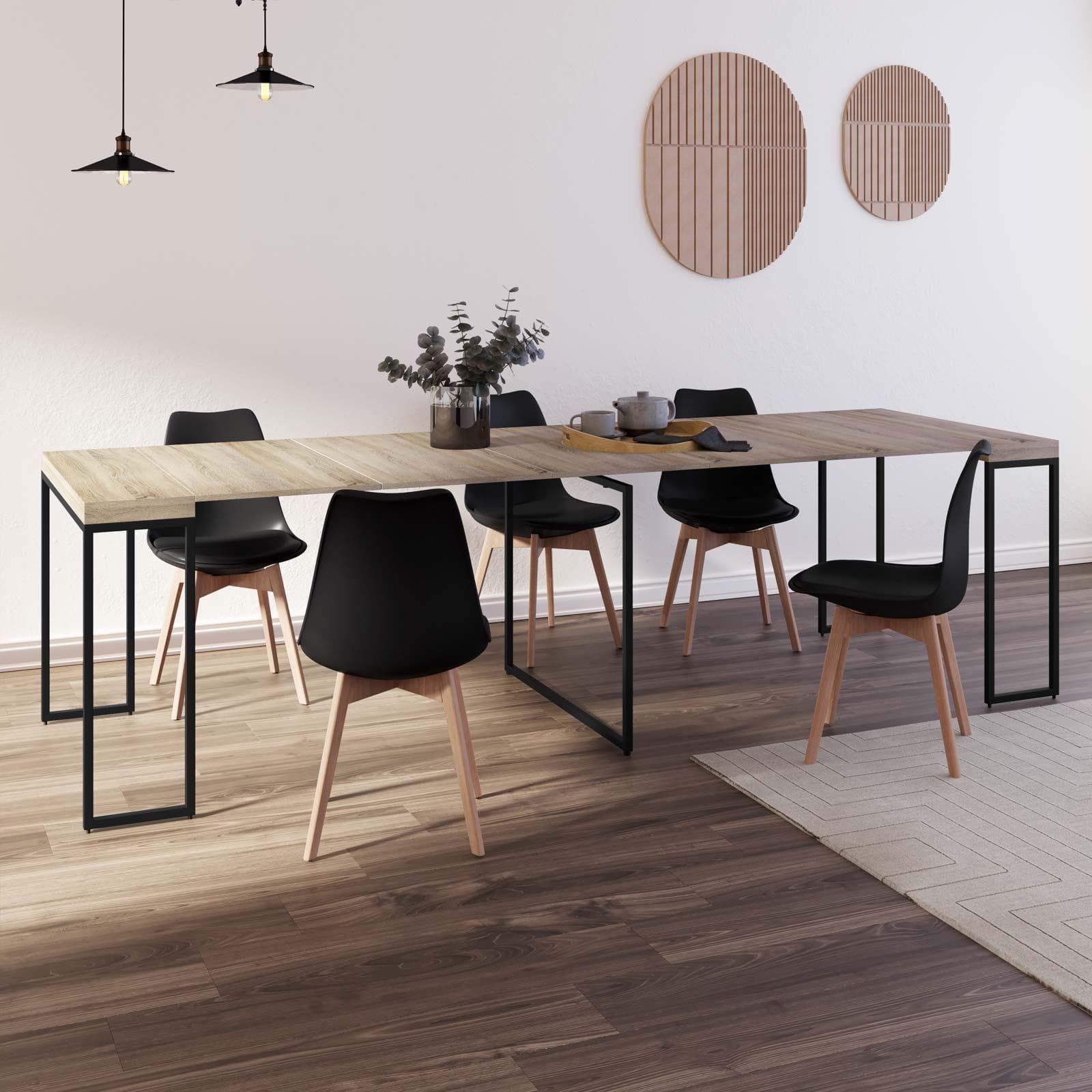Tavolo consolle allungabile 50-275x90 cm in legno e metallo - Breeze