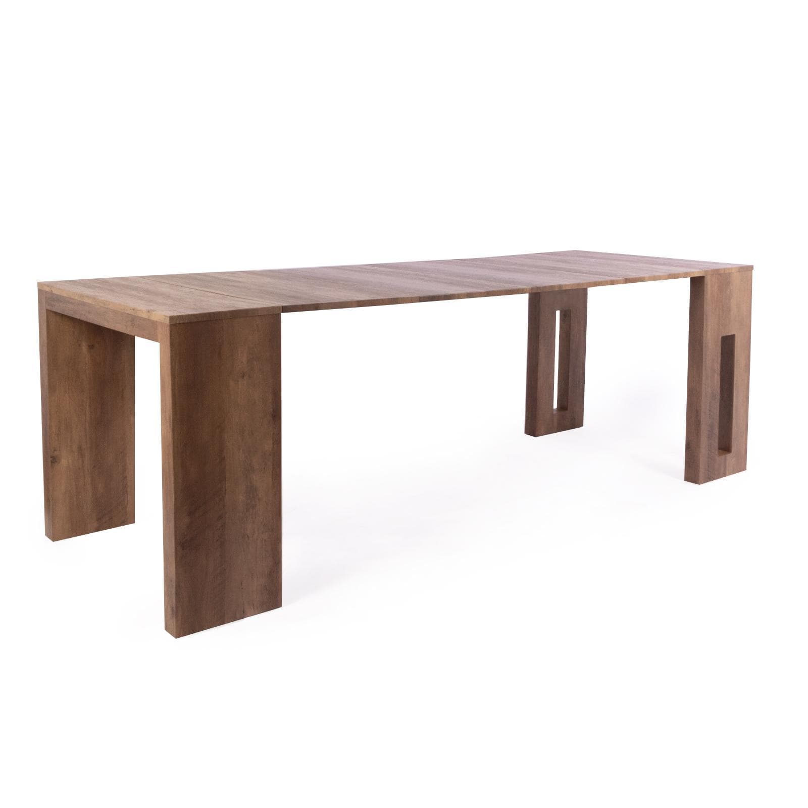 Tavolo consolle allungabile salvaspazio 55-215x90 cm legno scuro - City