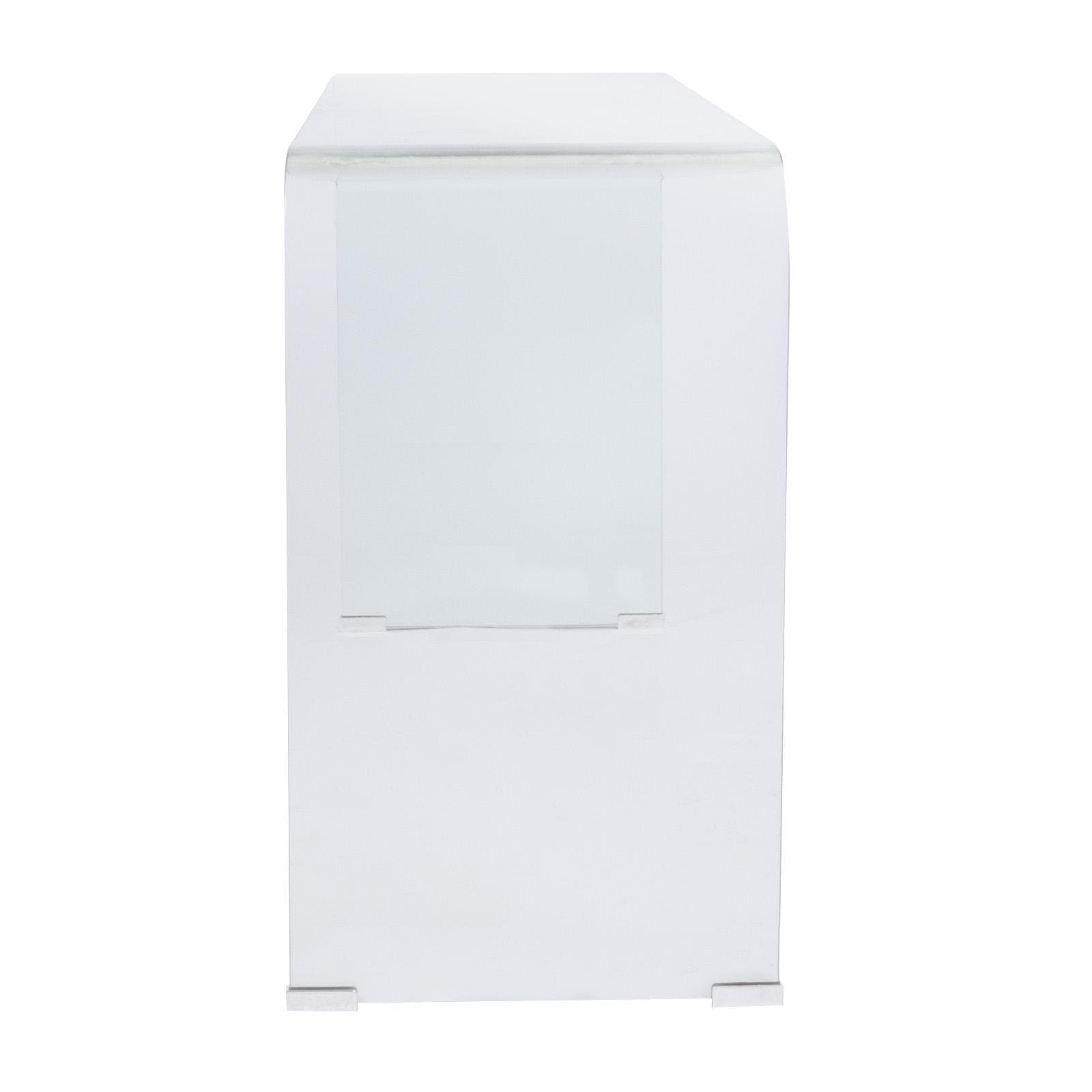 Consolle 125x40 cm in vetro trasparente curvato - City