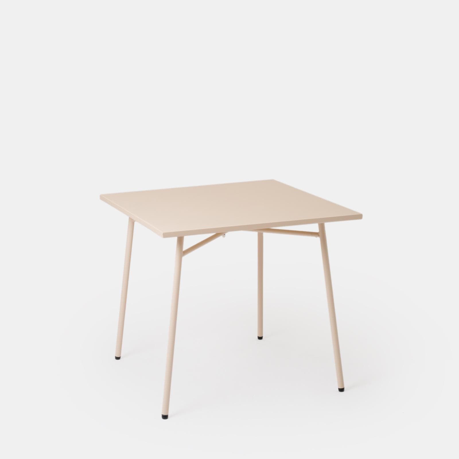 Tavolo da esterno 80x80 cm in acciaio vaniglia - Faber