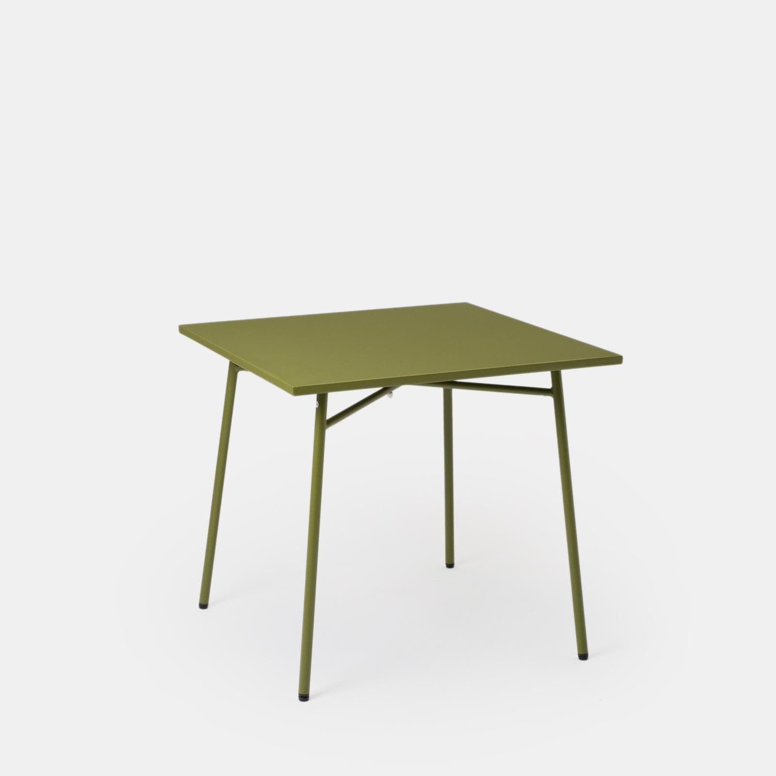 Tavolo da esterno 80x80 cm in acciaio verde oliva - Faber