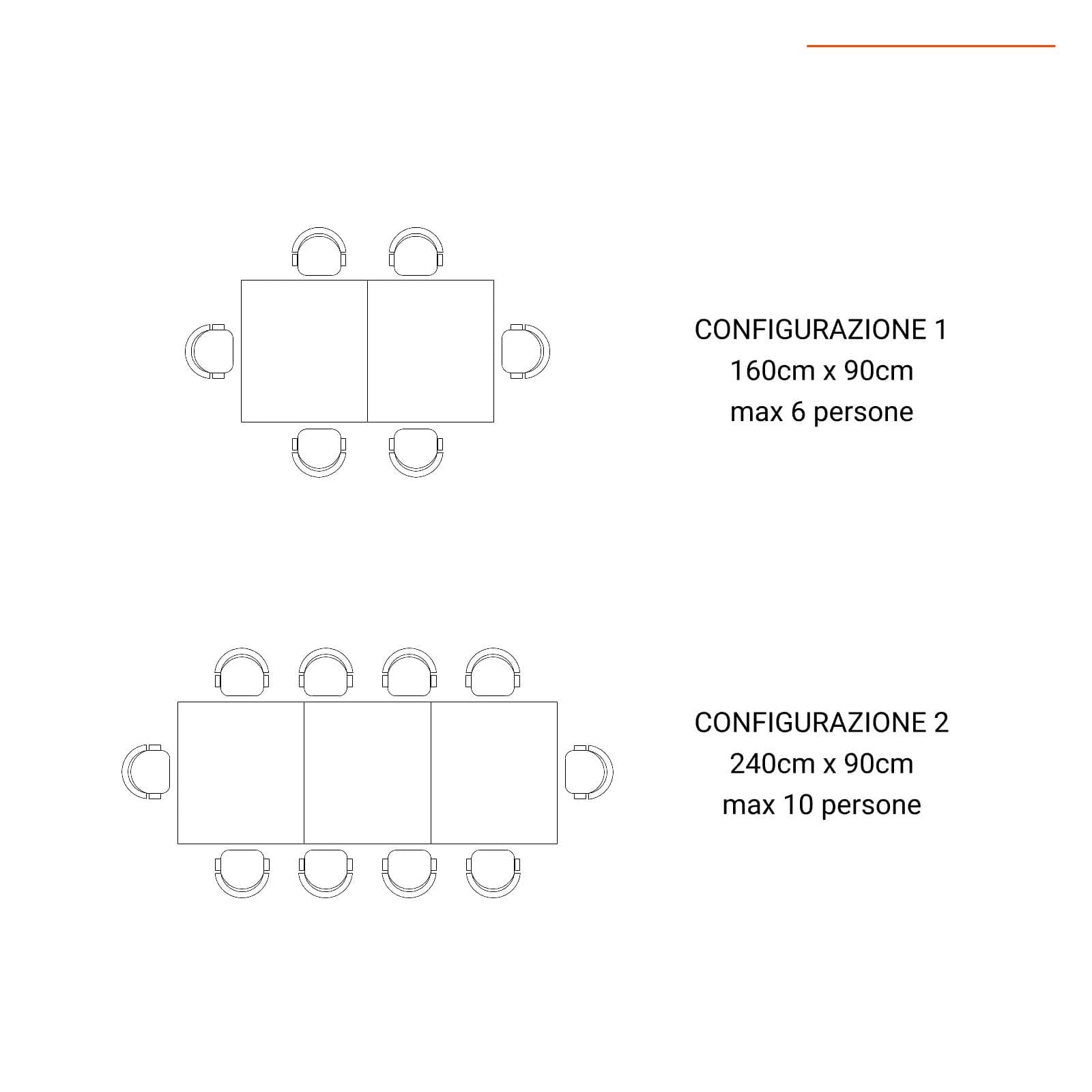 Tavolo da esterno allungabile 160/240x90 cm in alluminio vaniglia con top a doghe - Carioca