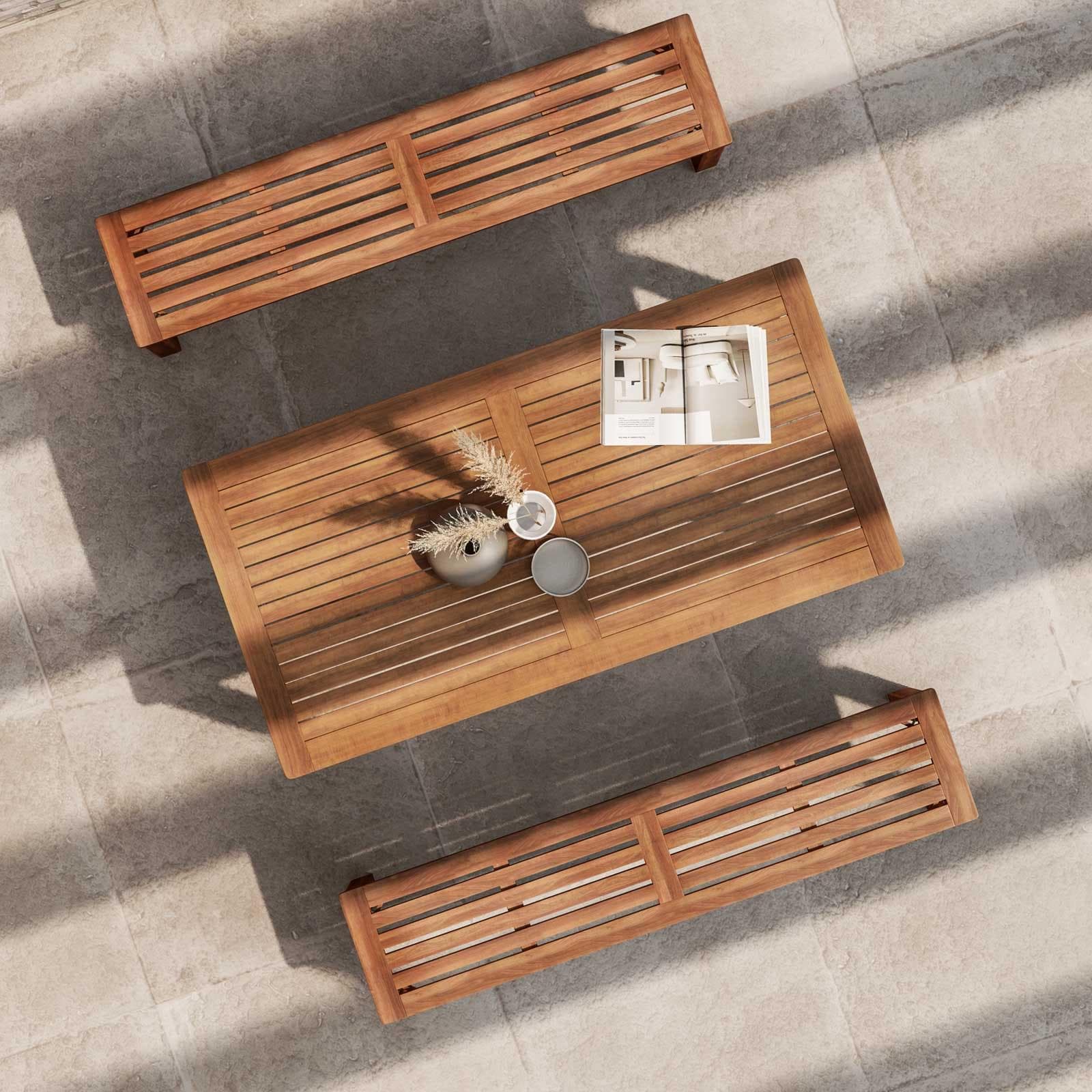 Tavolo da pranzo 160x80 cm in legno di acacia - Paja