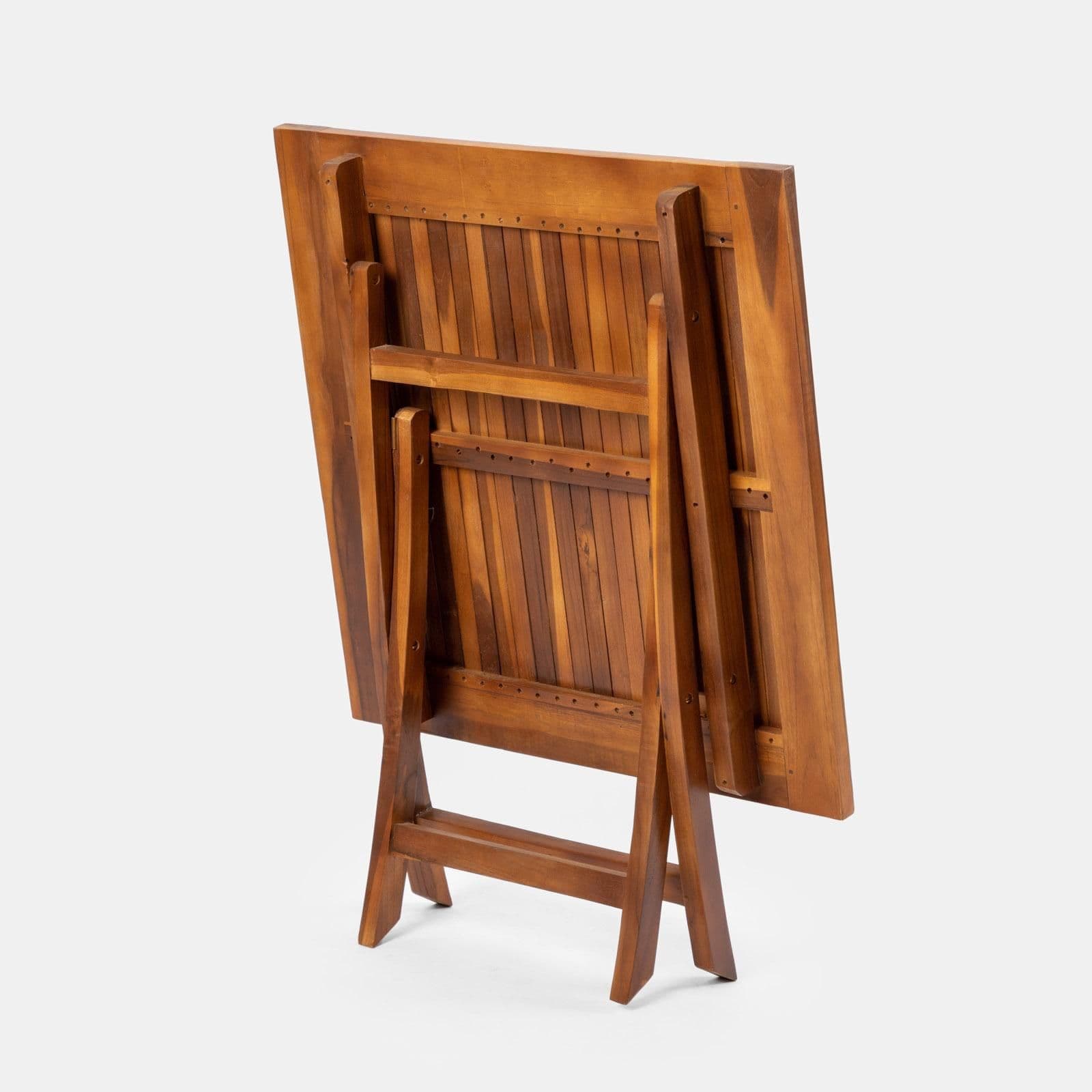 Tavolo da pranzo pieghevole 80x80 cm in legno teak - Louis