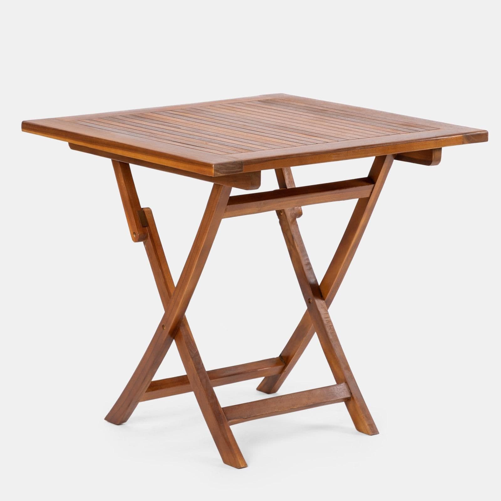 Tavolo da pranzo pieghevole 80x80 cm in legno teak - Louis