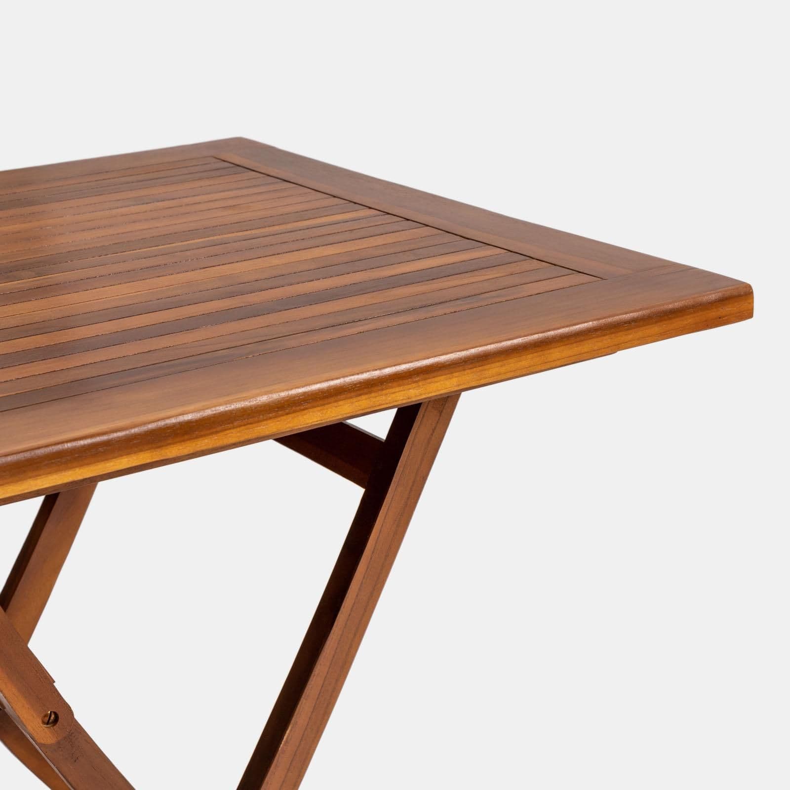 Tavolo da pranzo pieghevole 80x80 cm in legno teak - Louis