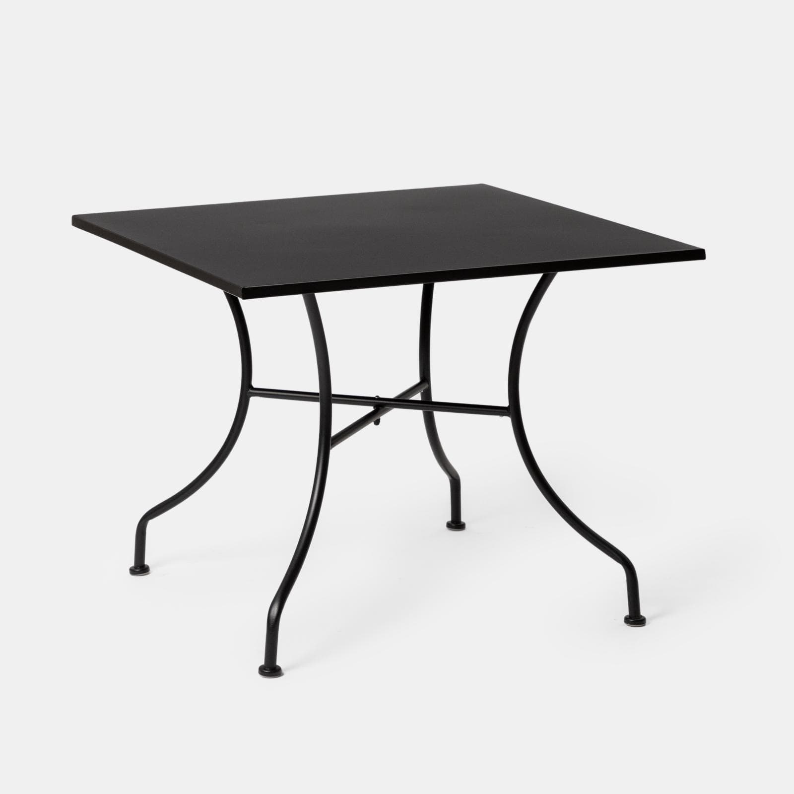 Tavolo da giardino 90x90 cm in metallo nero - Loren