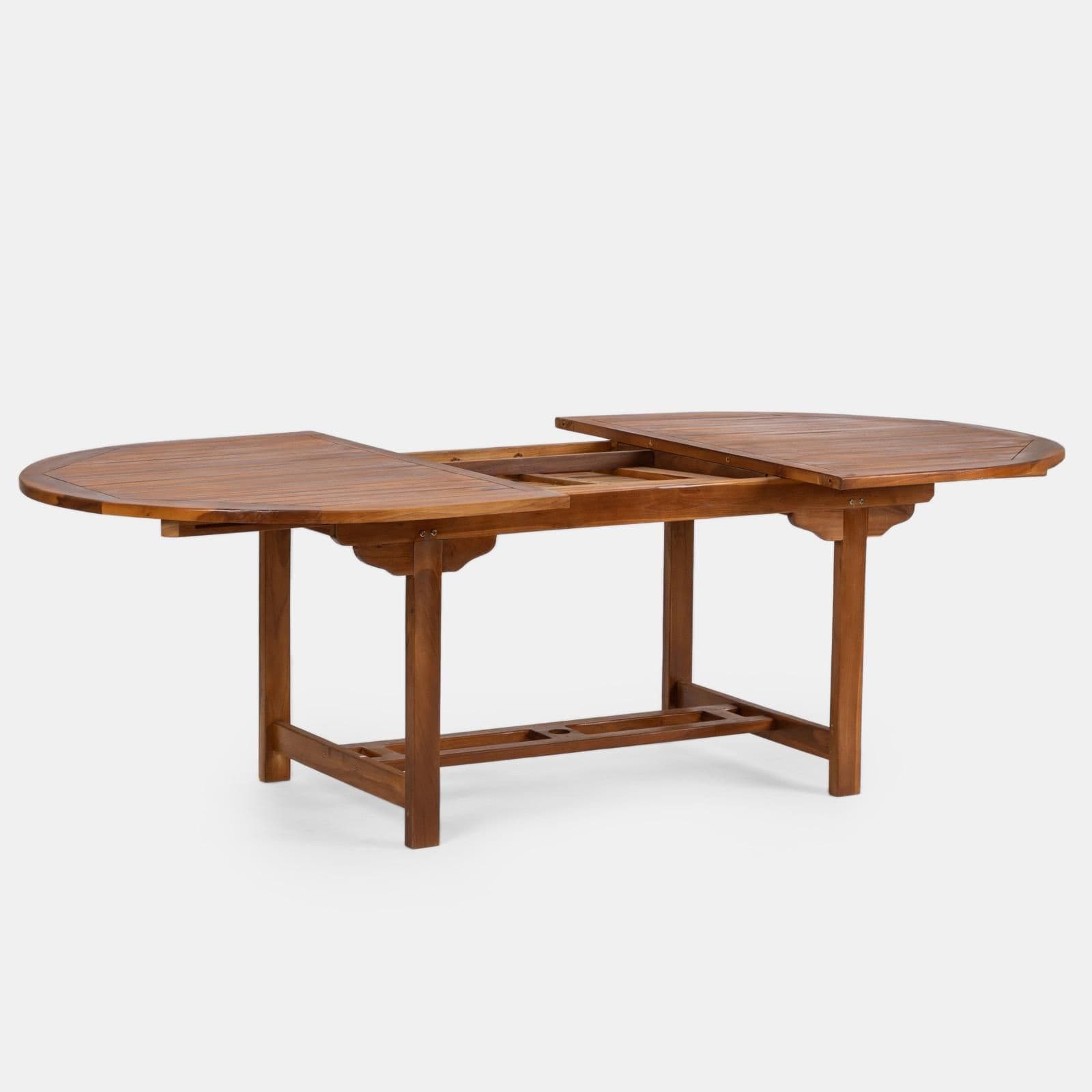 Tavolo da pranzo allungabile 180/240x120 cm in legno teak - Louis