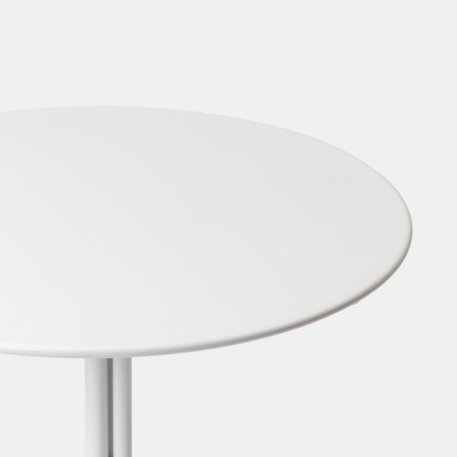 Tavolo da giardino rotondo 60 cm in acciaio bianco - Spezia