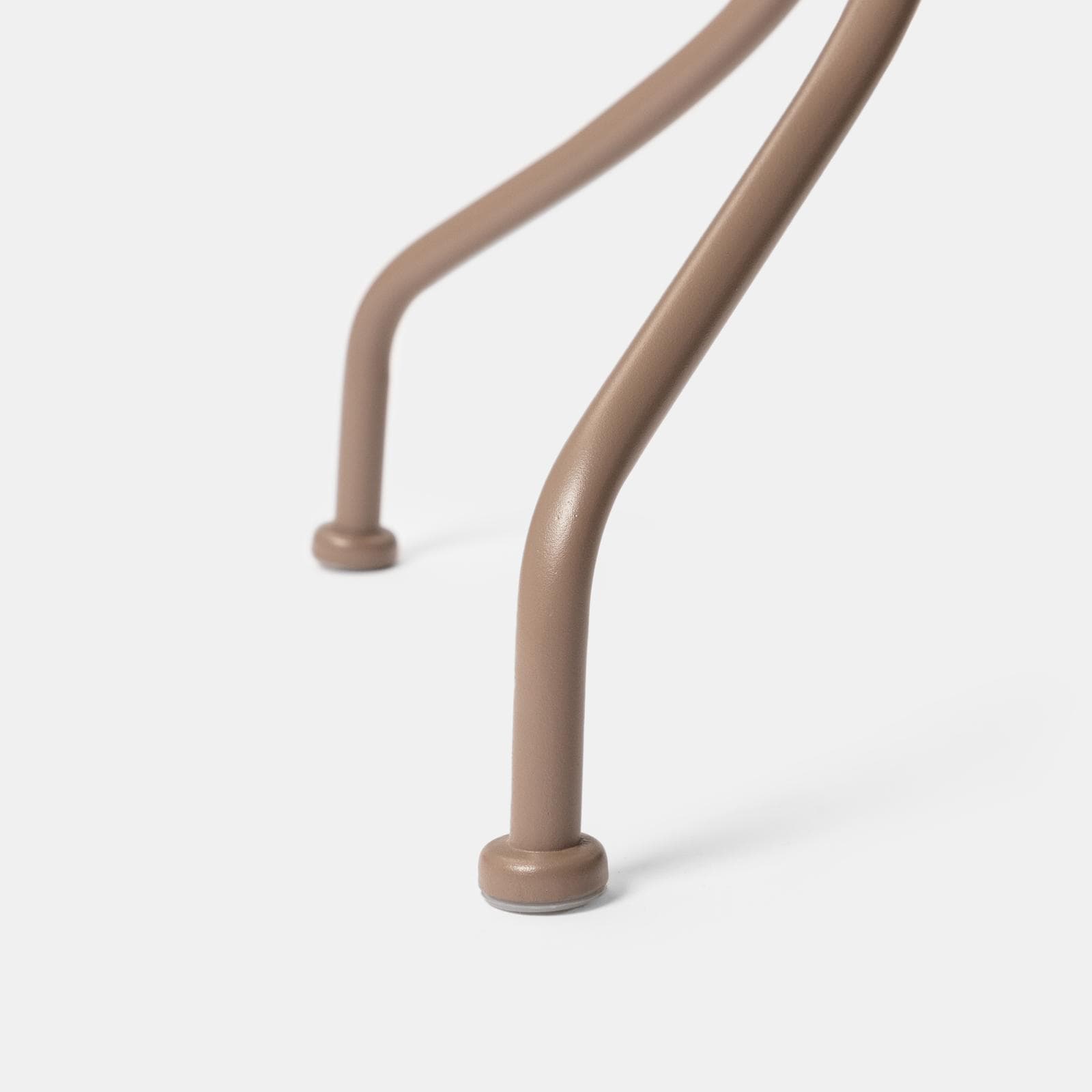 Tavolo da giardino rotondo 70 cm in metallo tortora - Loren
