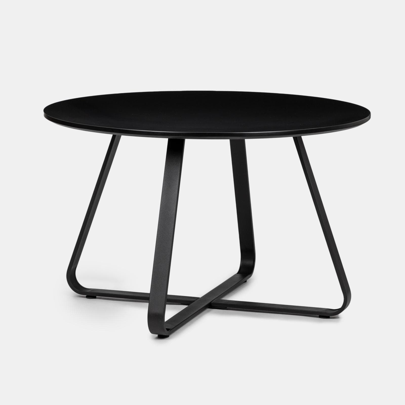 Tavolo da pranzo rotondo 120 cm in legno nero opaco - Roland