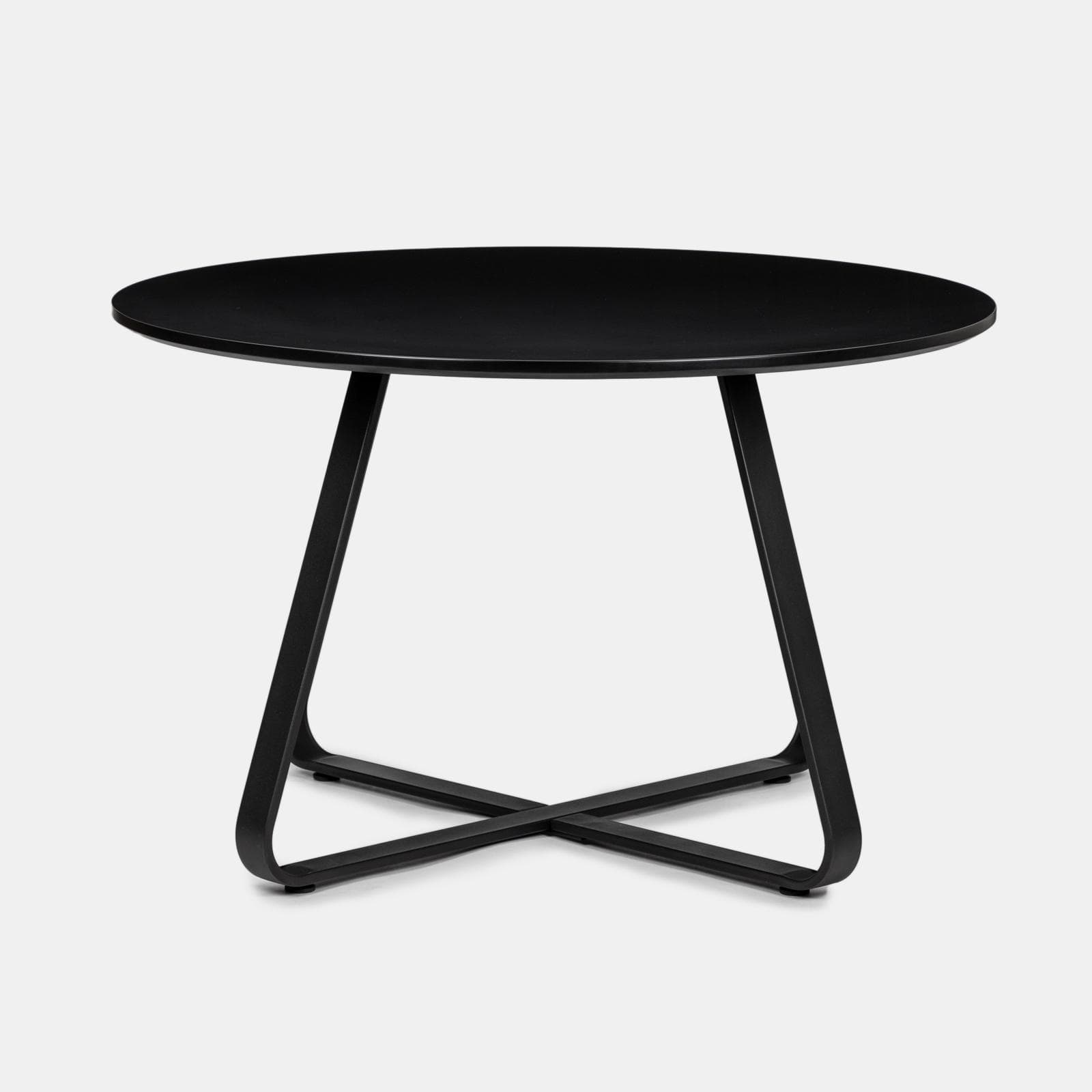 Tavolo da pranzo rotondo 120 cm in legno nero opaco - Roland