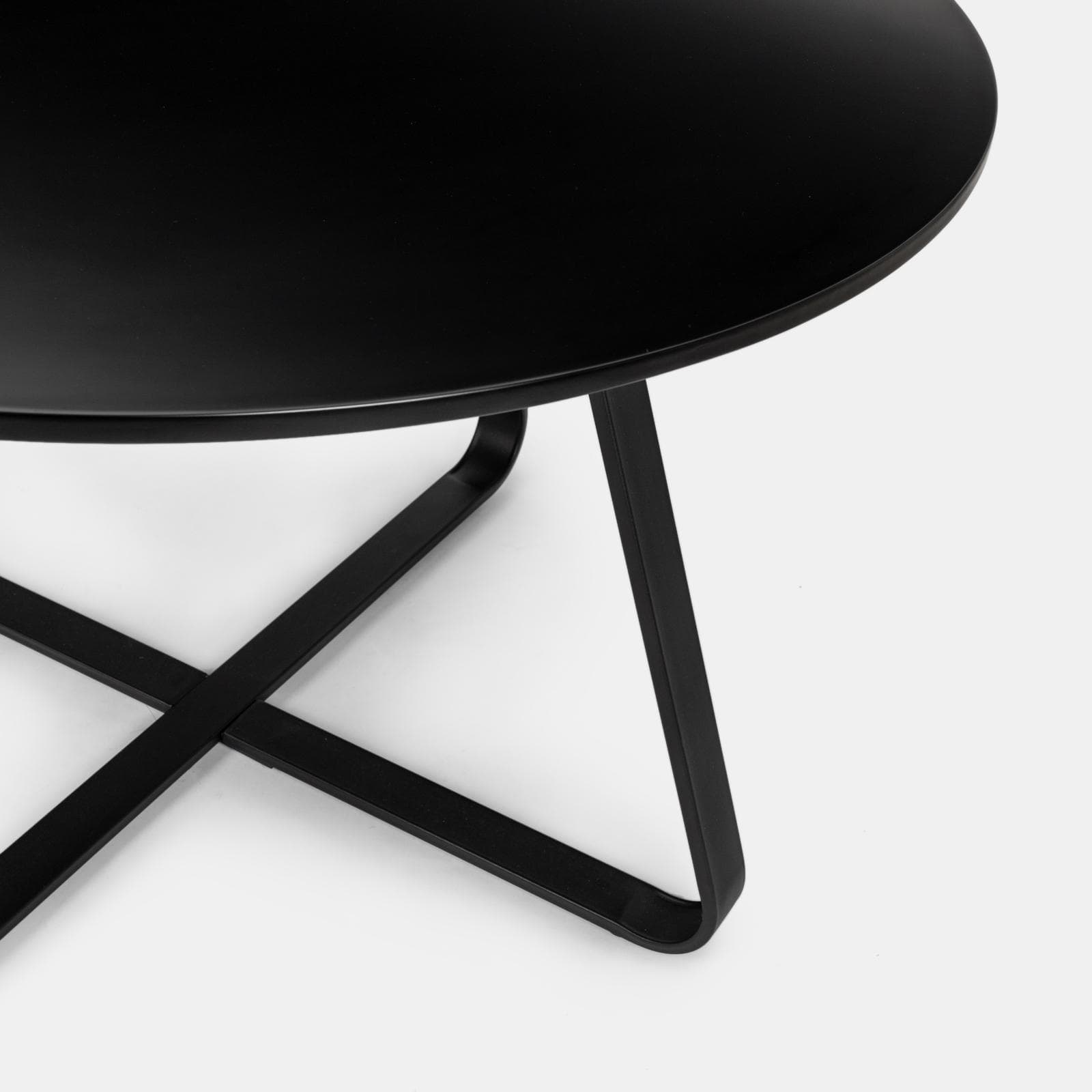 Tavolo da pranzo rotondo 120 cm in legno nero opaco - Roland