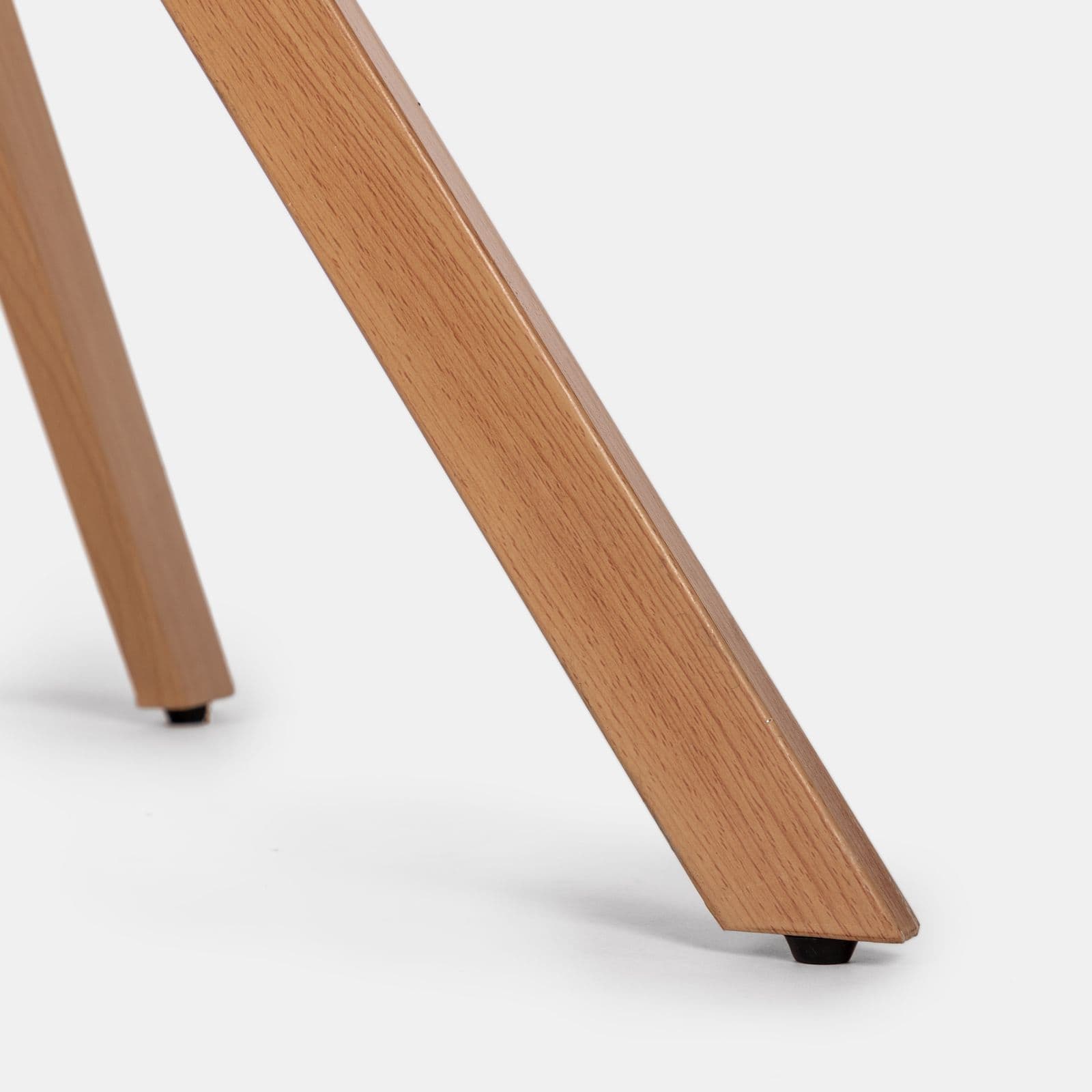 Tavolo da pranzo 120X75 cm con top in legno bianco e gambe in metallo effetto legno - Larson
