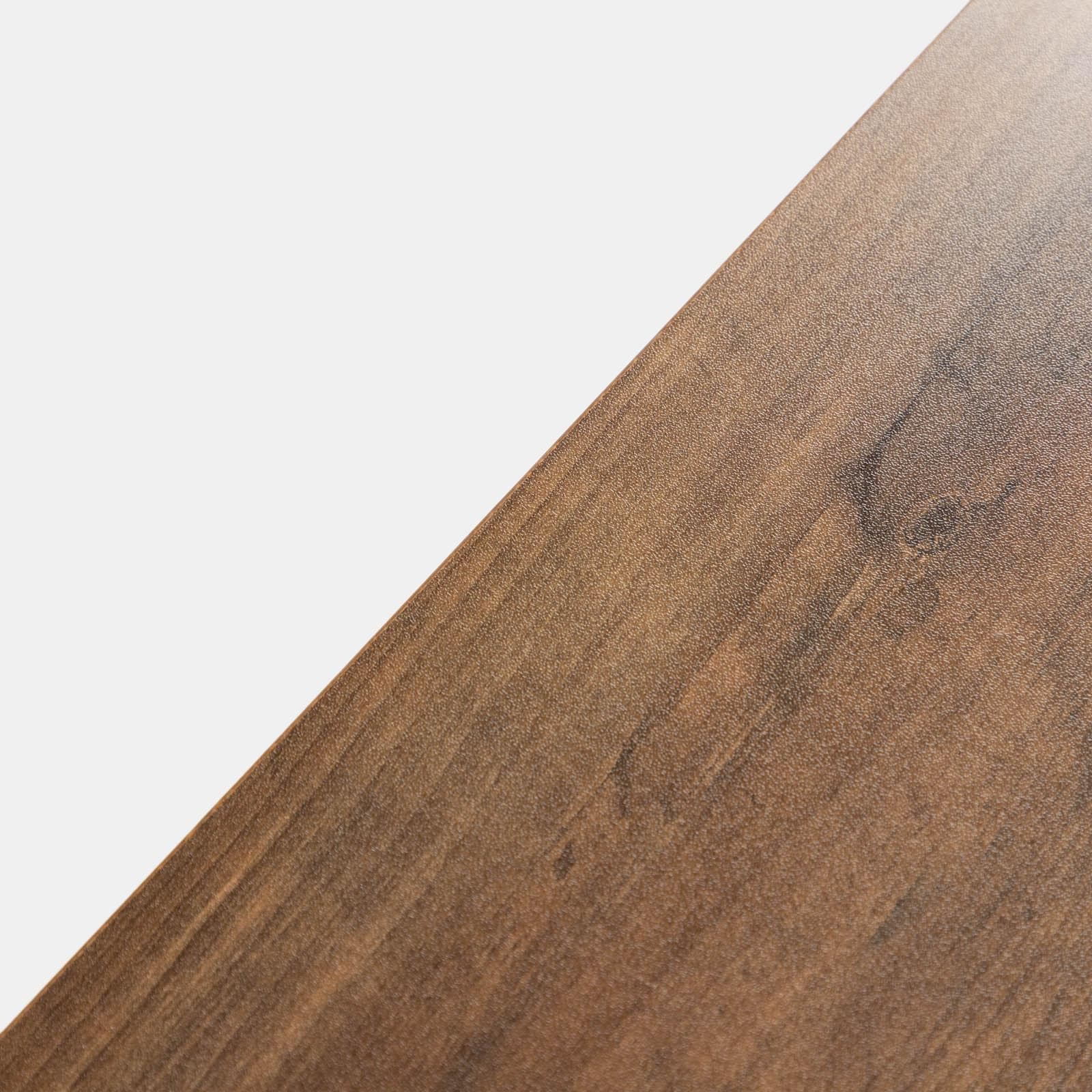 Tavolo da pranzo 120x70 cm con top effetto rovere e gambe in metallo nero - Vigore