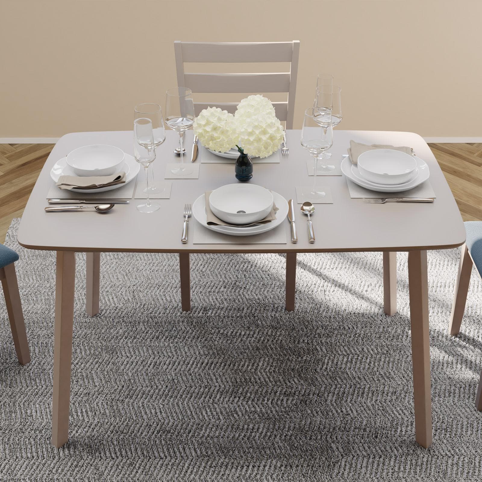 Tavolo da pranzo 120x75 cm in legno cashmere - Pictor