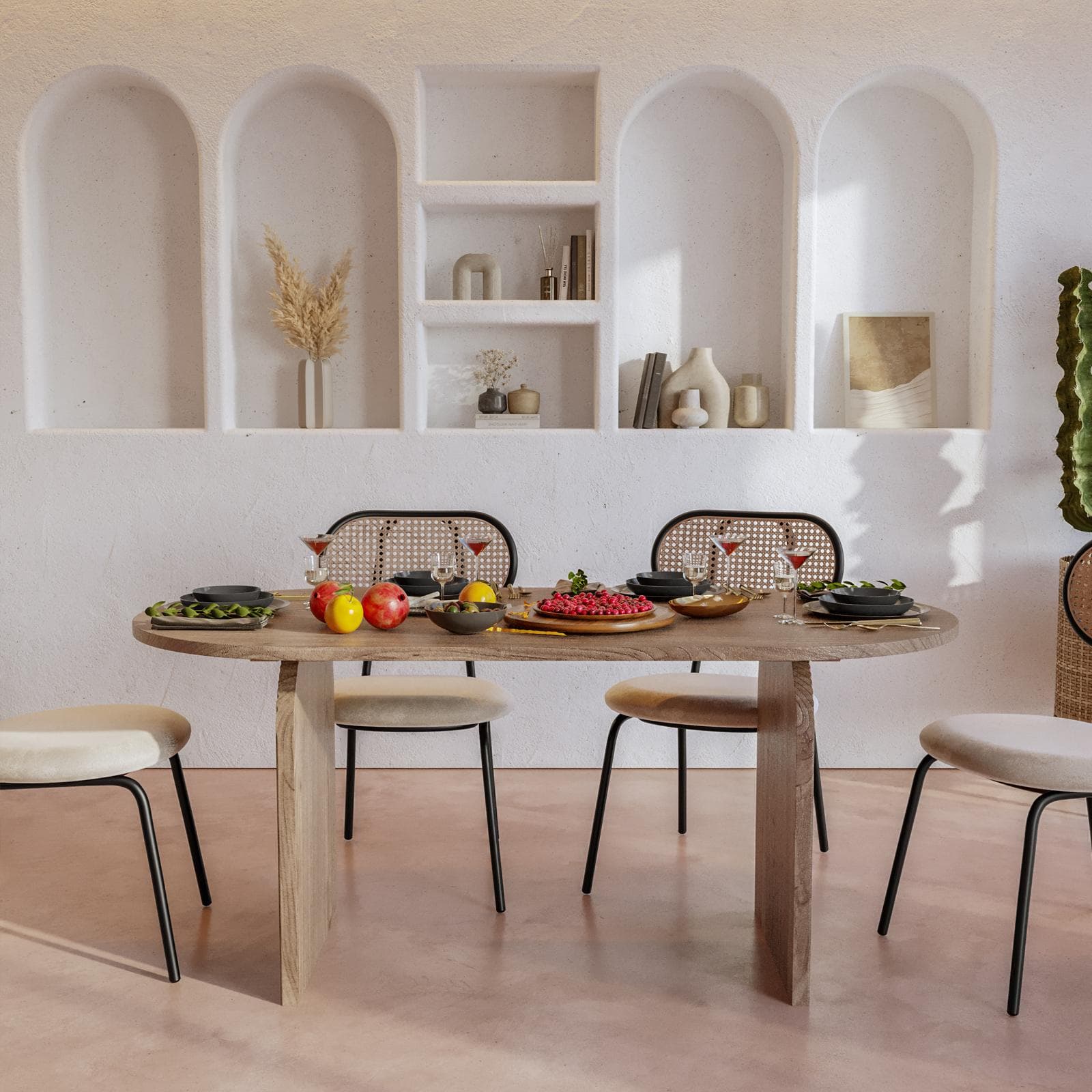 Tavolo da pranzo 180x90 cm in legno di mango naturale - Kurz