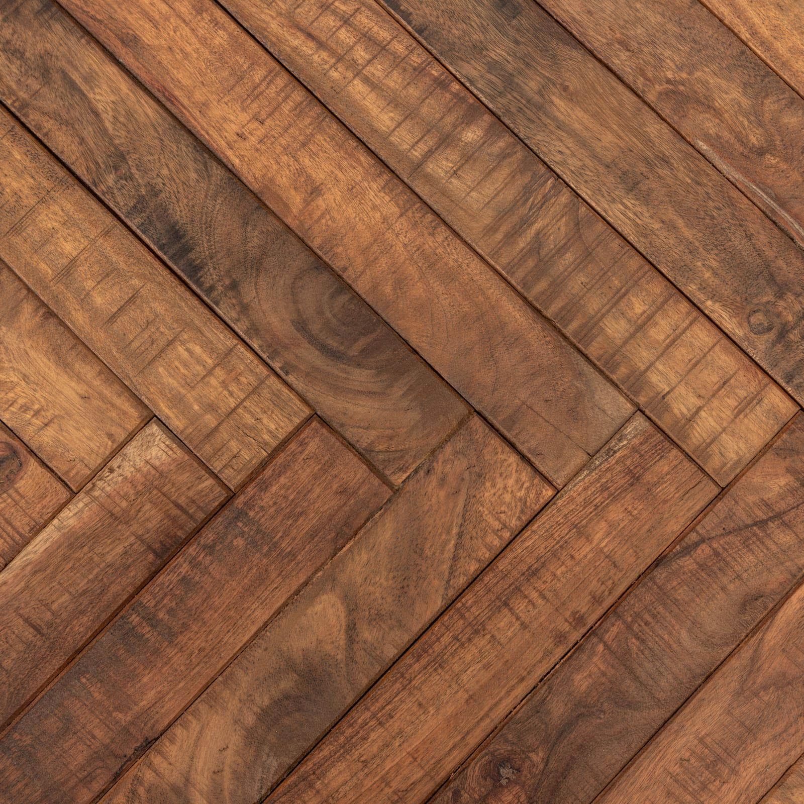 Tavolo da pranzo 200x100 cm in legno di acacia e gambe in metallo nero - Freia Acacia